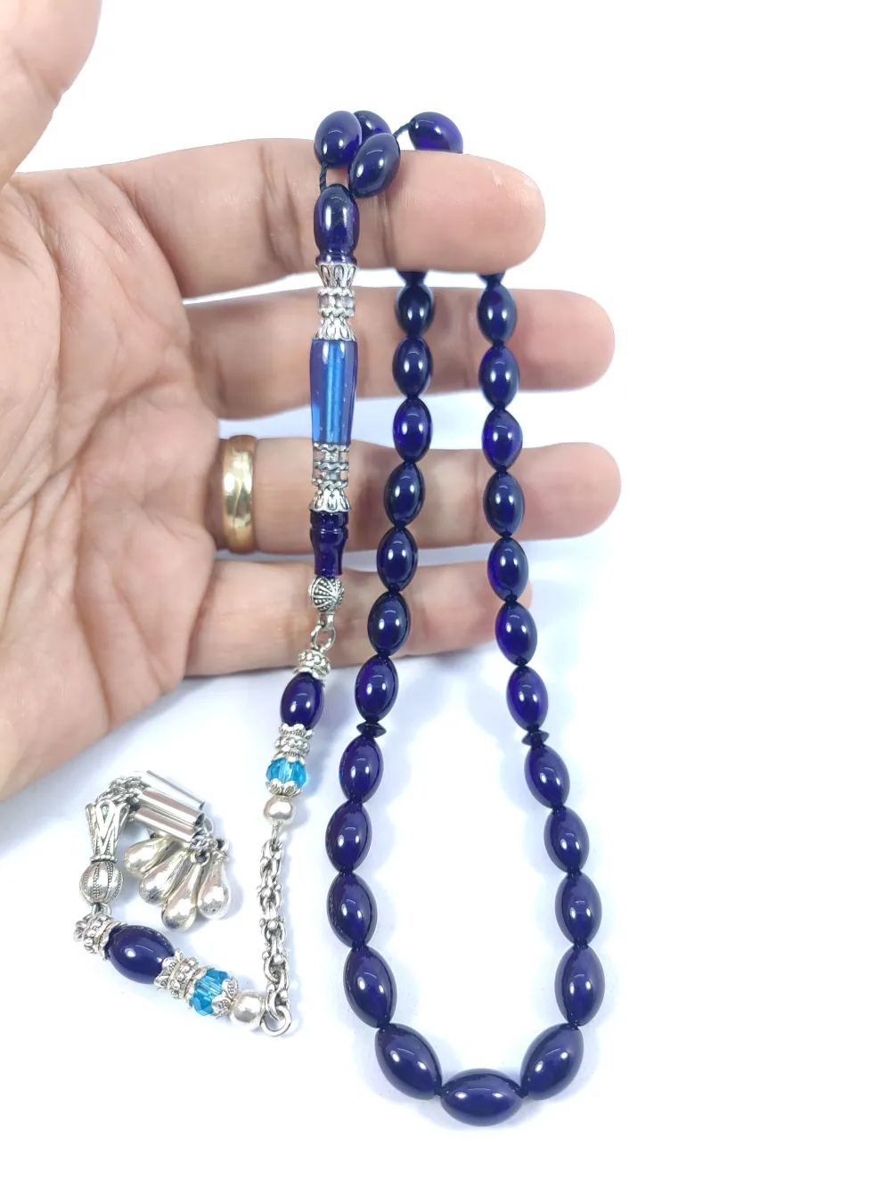 Şevket Alkan Usta Eseri̇ Gümüş Nakkaş İşlemeli̇ Zar  Kehri̇bar küçük resim 5