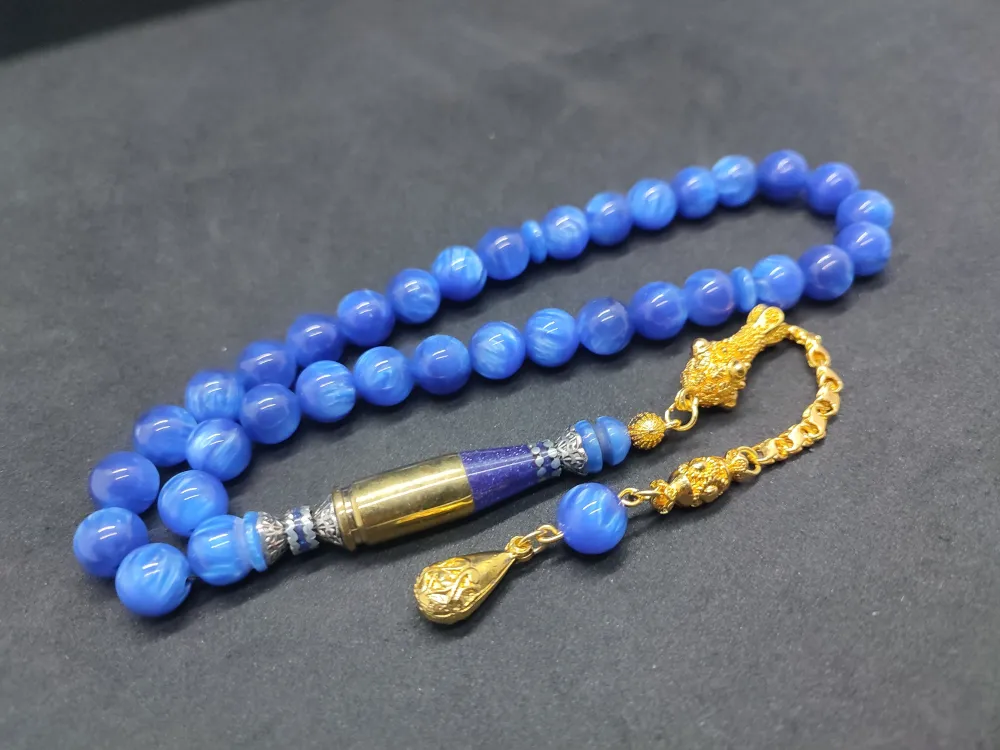 İmame Mermi̇ Kovanı Ve Gümüş Nakkaş Kombi̇nli̇ Sıkma Kehri̇bar küçük resim 3