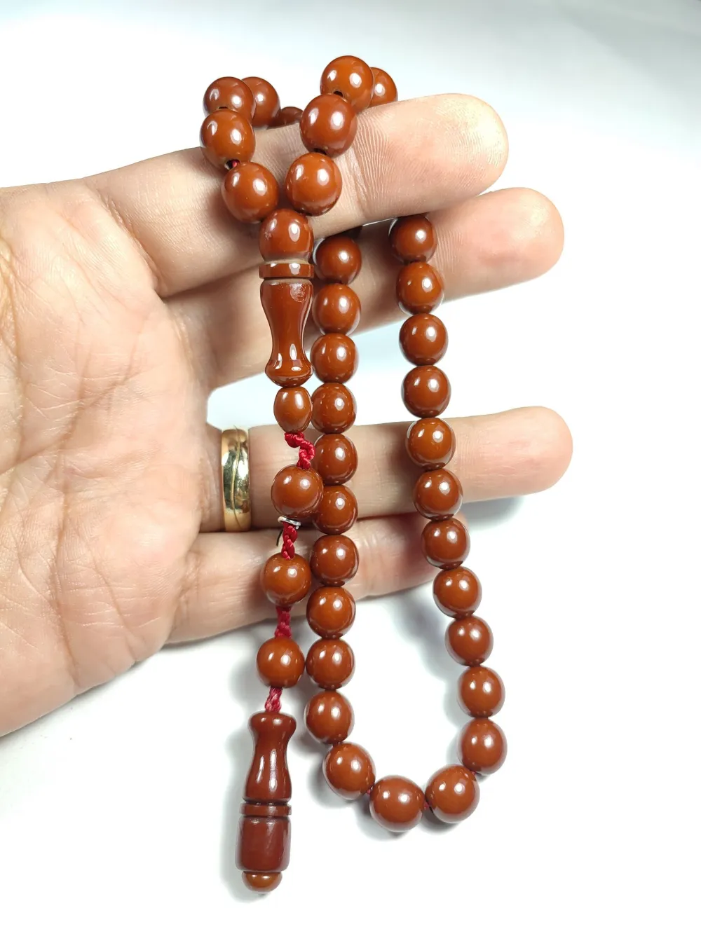 Dabbas Usta İşi̇ İmzalı (İmzası Gümüştür) Sıkma Kehri̇bar küçük resim 4