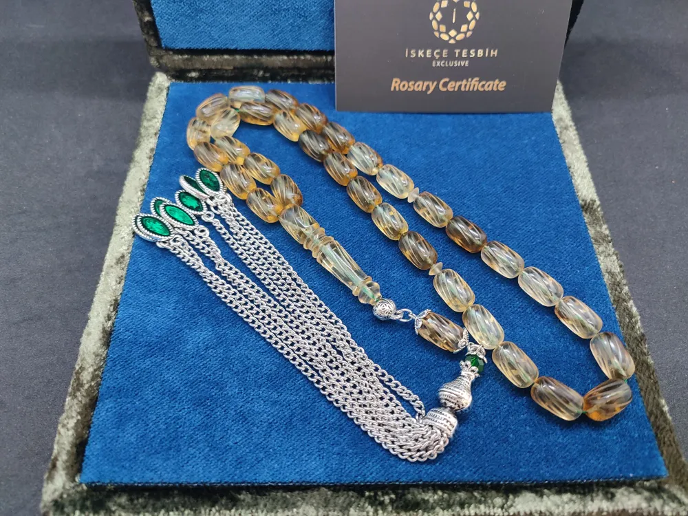 Gümüş Püsküllü Vıp Kutulu 34.10 Gr. Kalem Oyma Ukrayna Damla Kaya