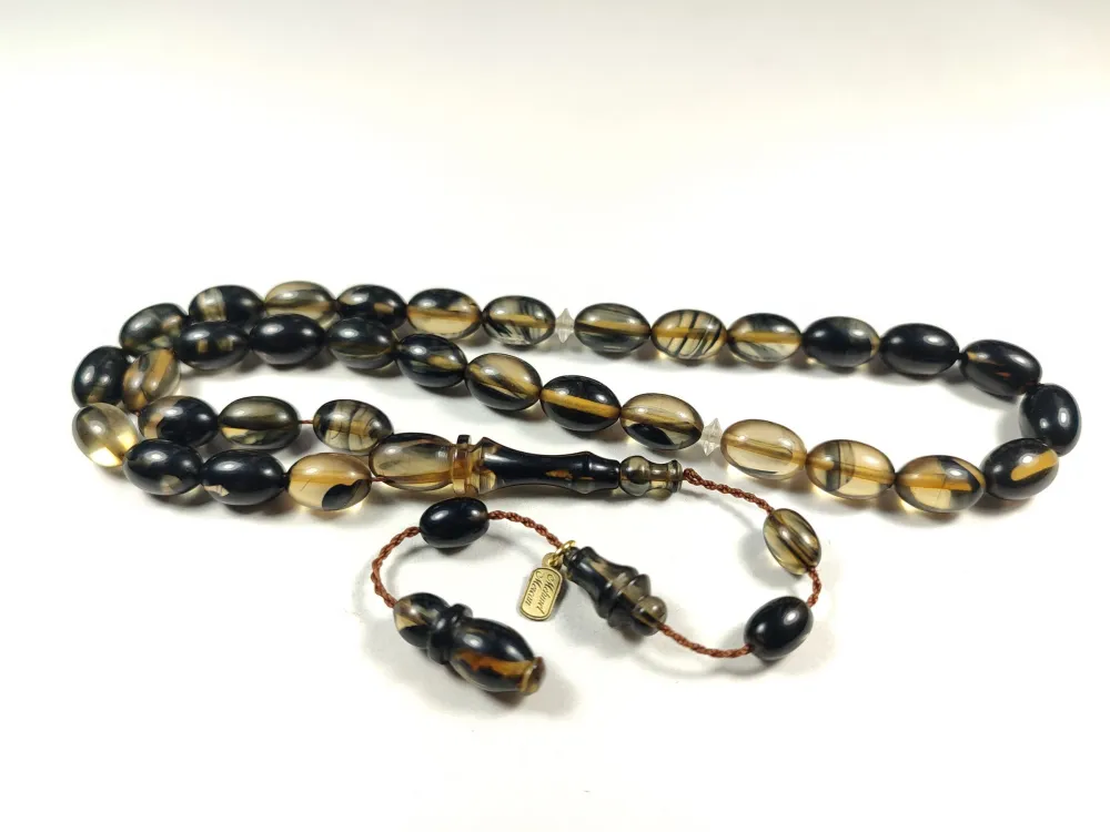 Mehmet Mercan Usta İşi̇ İmzalı Mühürlü Sıkma Kehri̇bar küçük resim 2