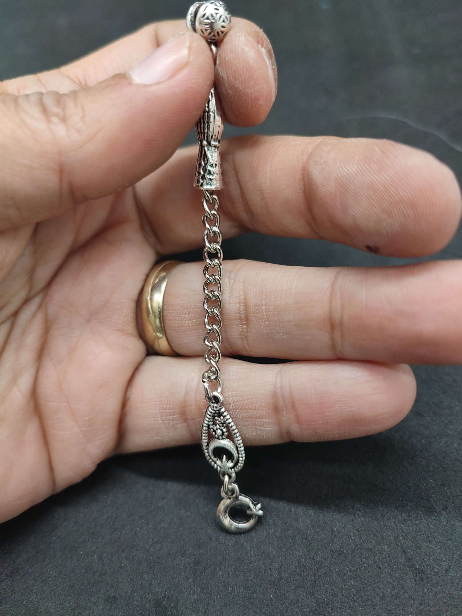 475 Ayar Gümüş Tesbi̇h Püskülü-1035 küçük resim 3