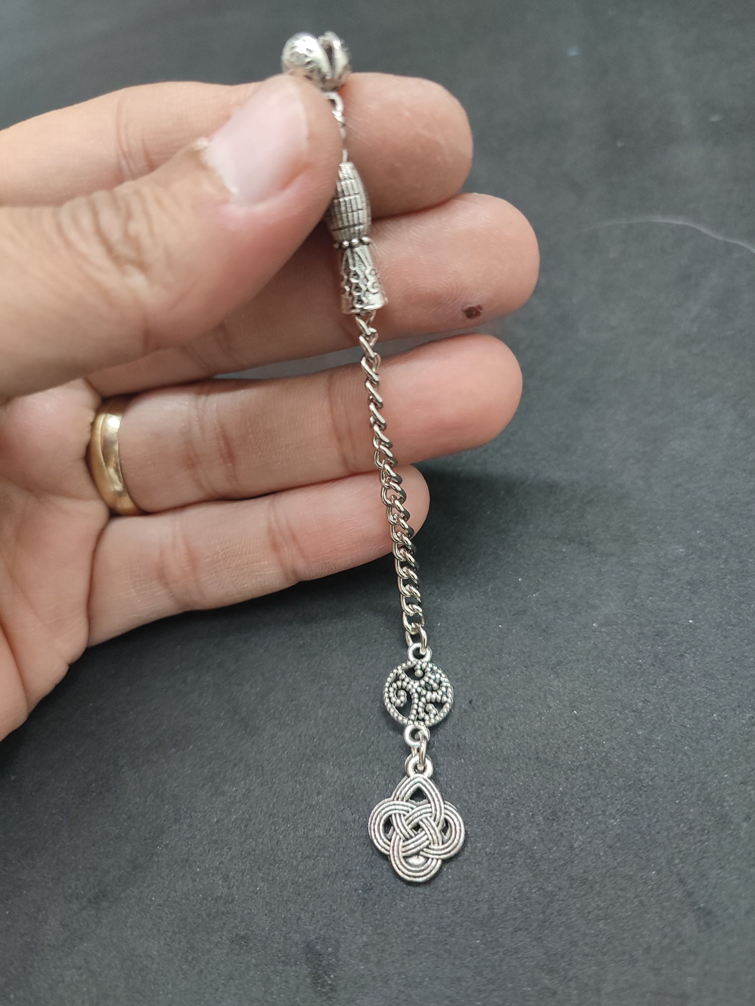 475 Ayar Gümüş Tesbi̇h Püskülü-1037 küçük resim 3