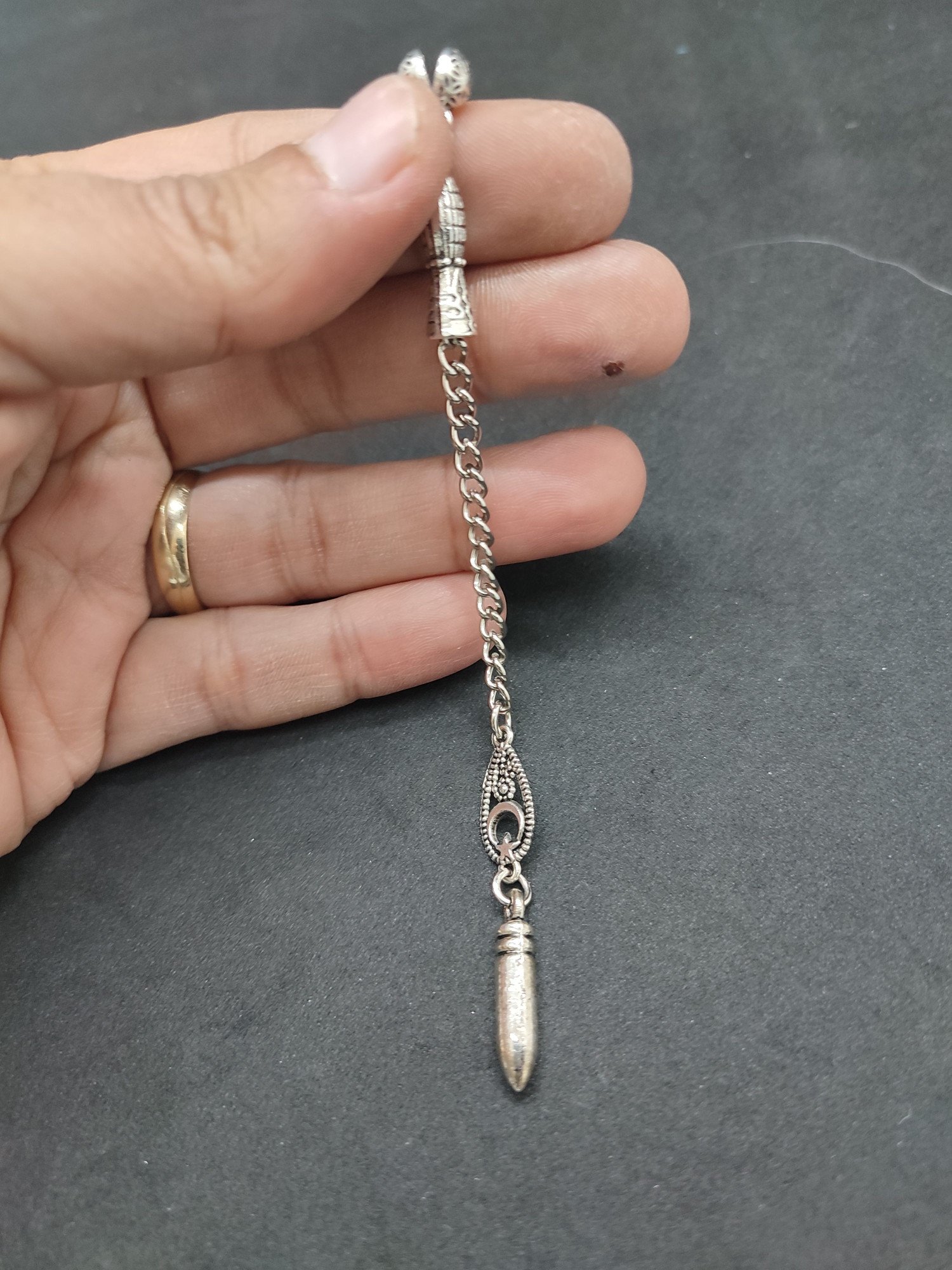 475 Ayar Gümüş Tesbi̇h Püskülü-1041 küçük resim 3