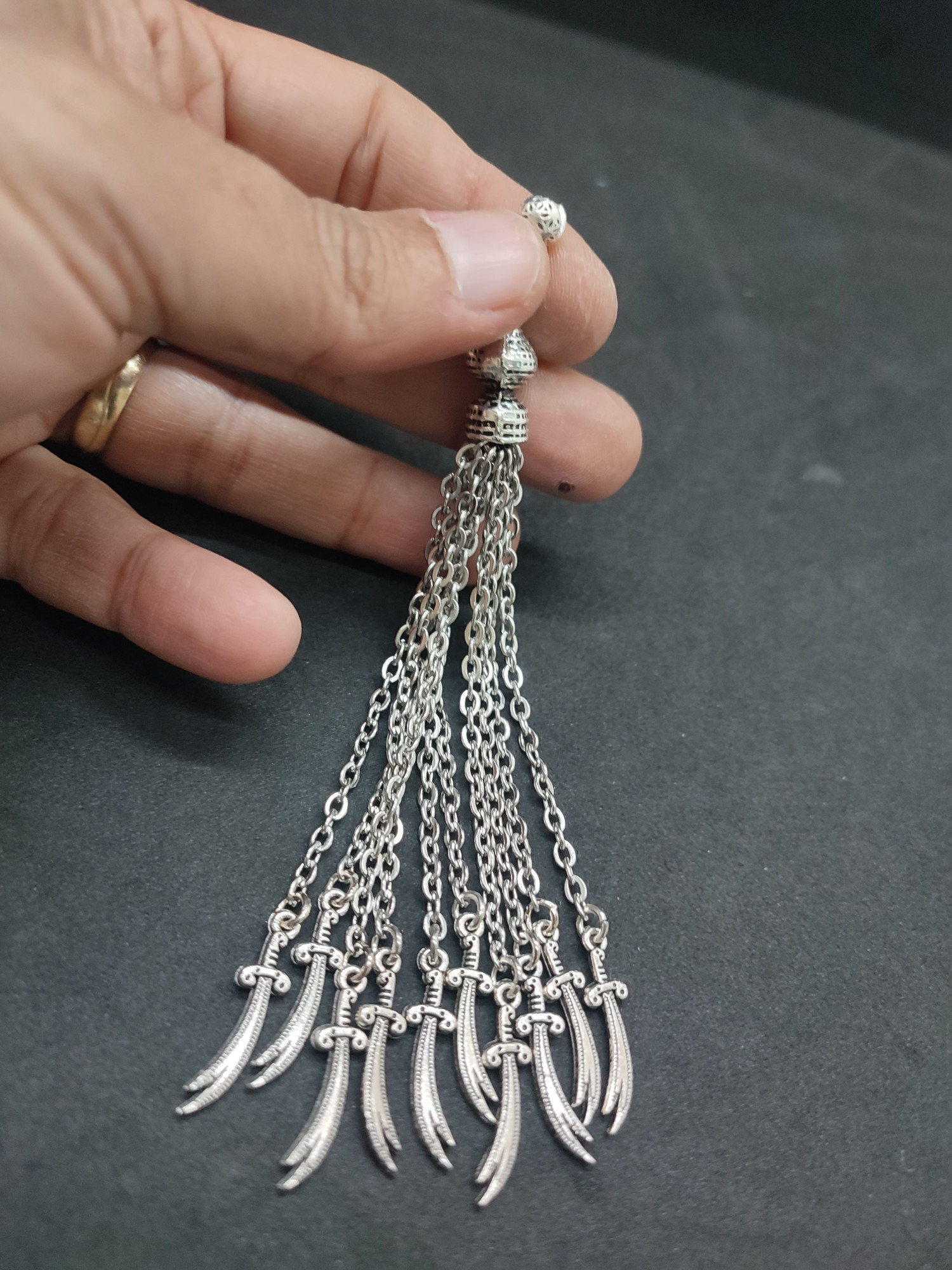 475 Ayar Gümüş Tesbi̇h Püskülü-1043