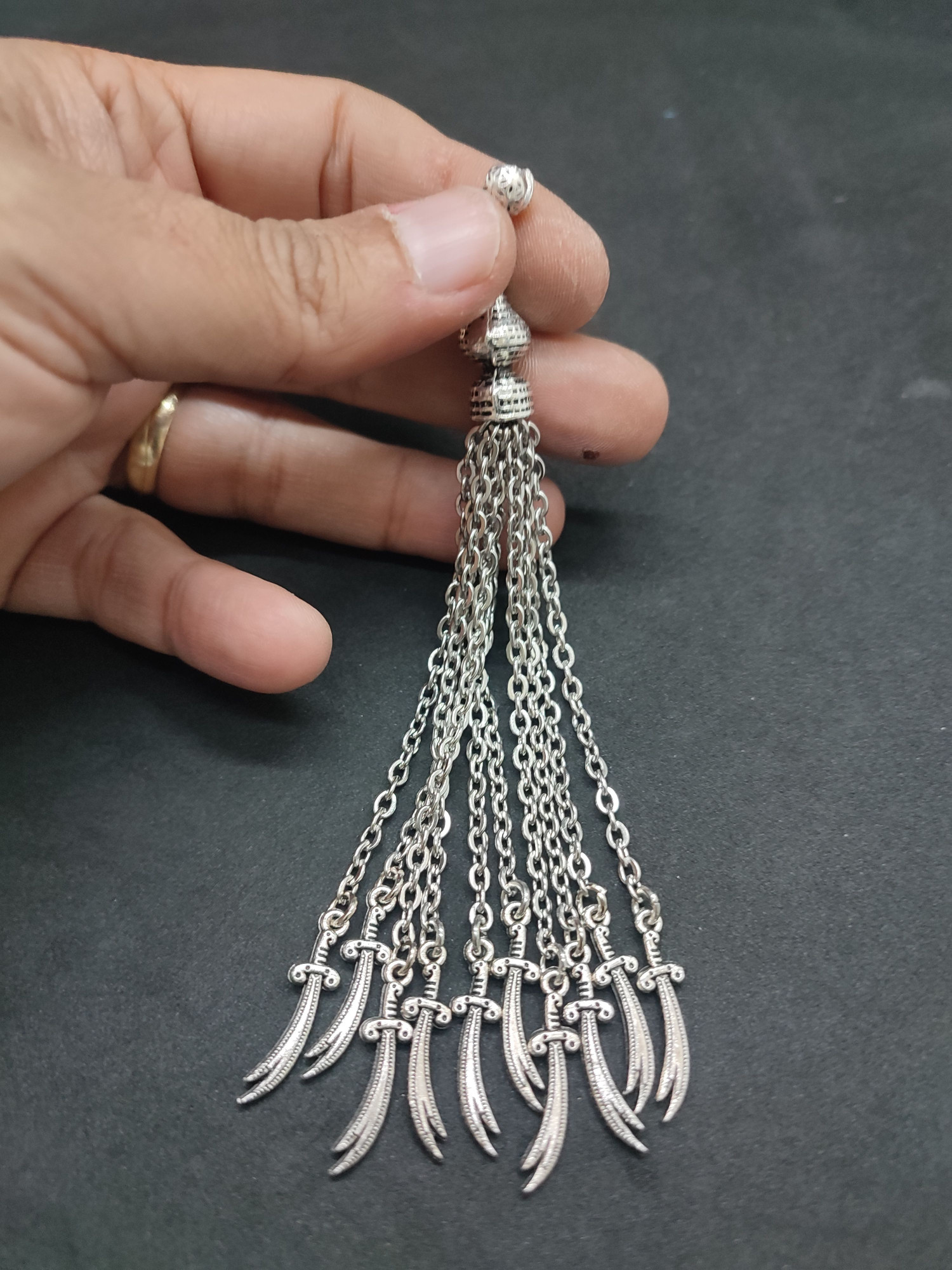 475 Ayar Gümüş Tesbi̇h Püskülü-1043 küçük resim 2