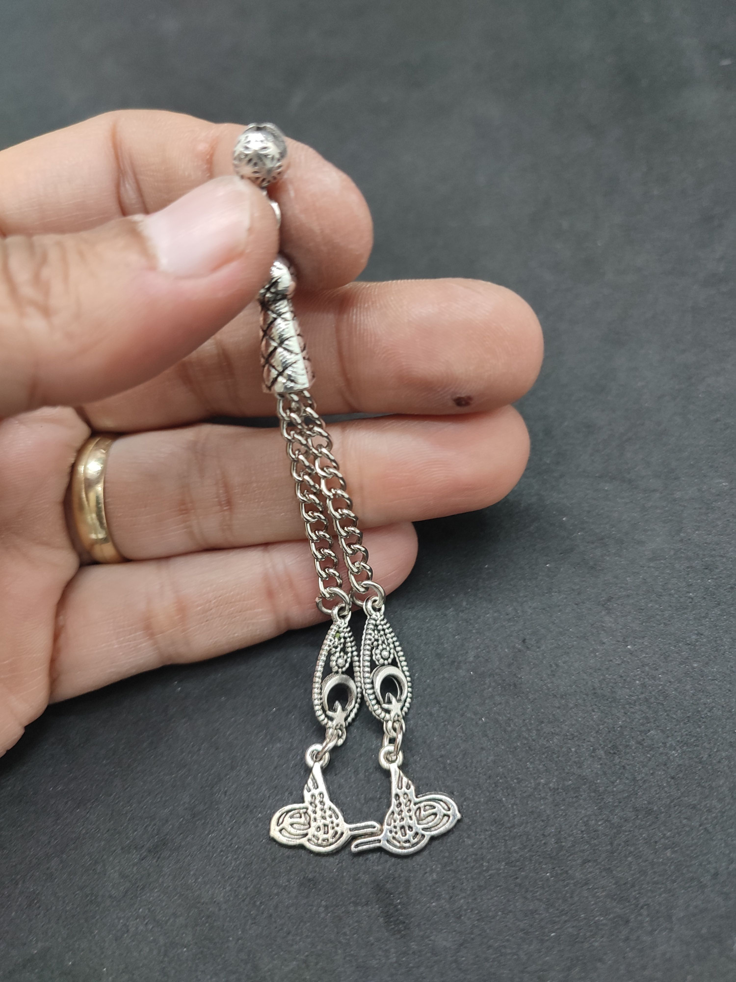 475 Ayar Gümüş Tesbi̇h Püskülü-1044 küçük resim 3