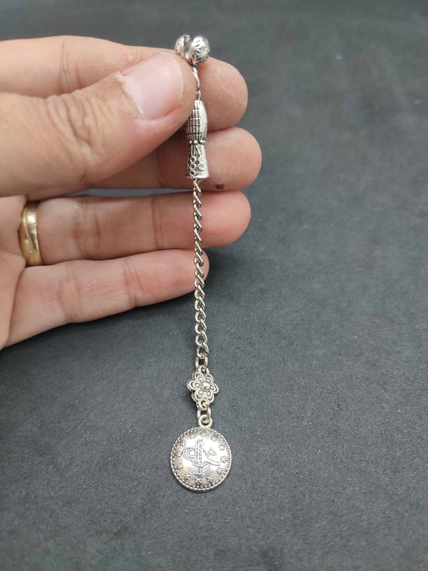 475 Ayar Gümüş Tesbi̇h Püskülü-1046 küçük resim 2