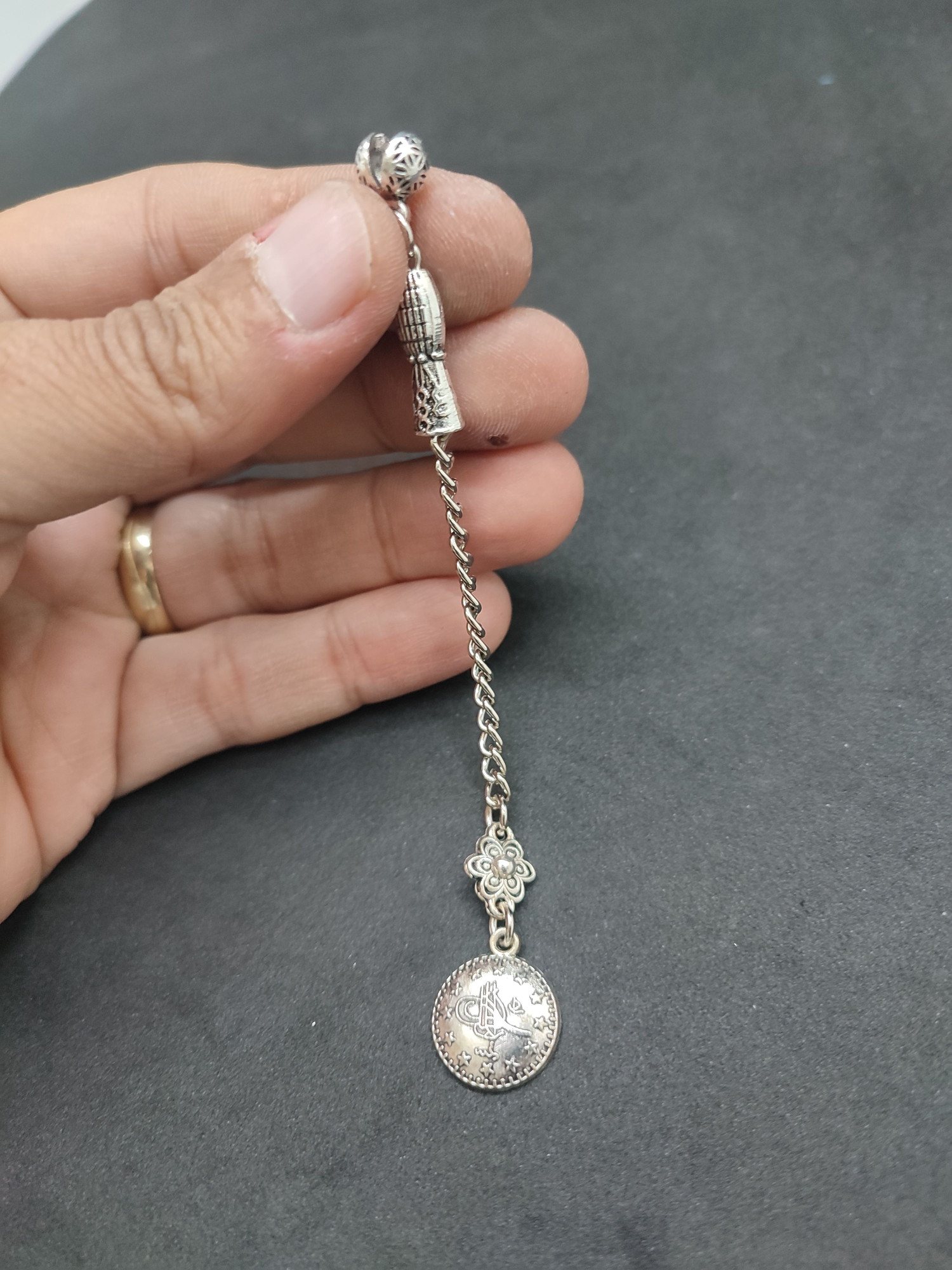 475 Ayar Gümüş Tesbi̇h Püskülü-1046 küçük resim 3