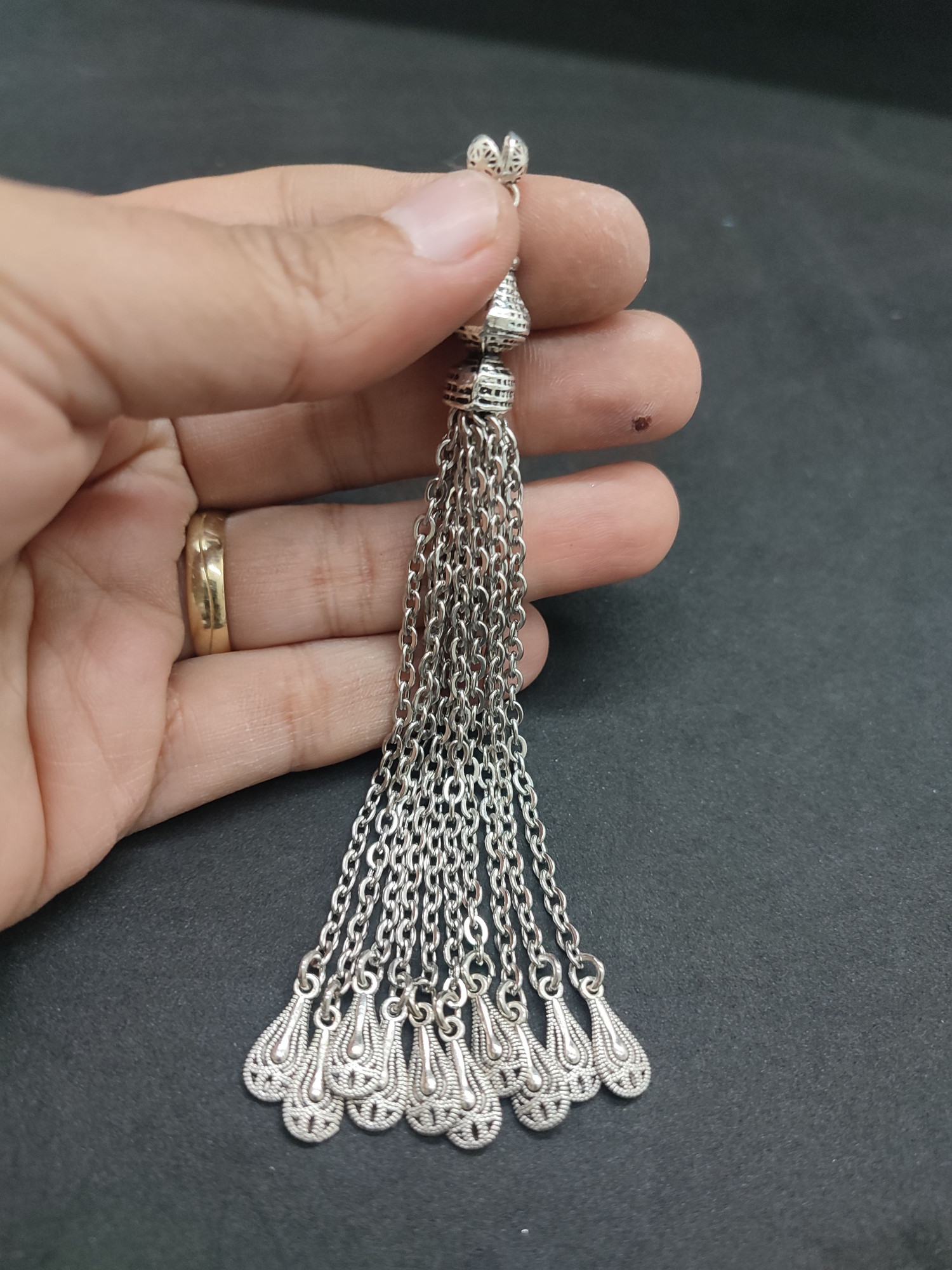 475 Ayar Gümüş Tesbi̇h Püskülü-1047 küçük resim 2