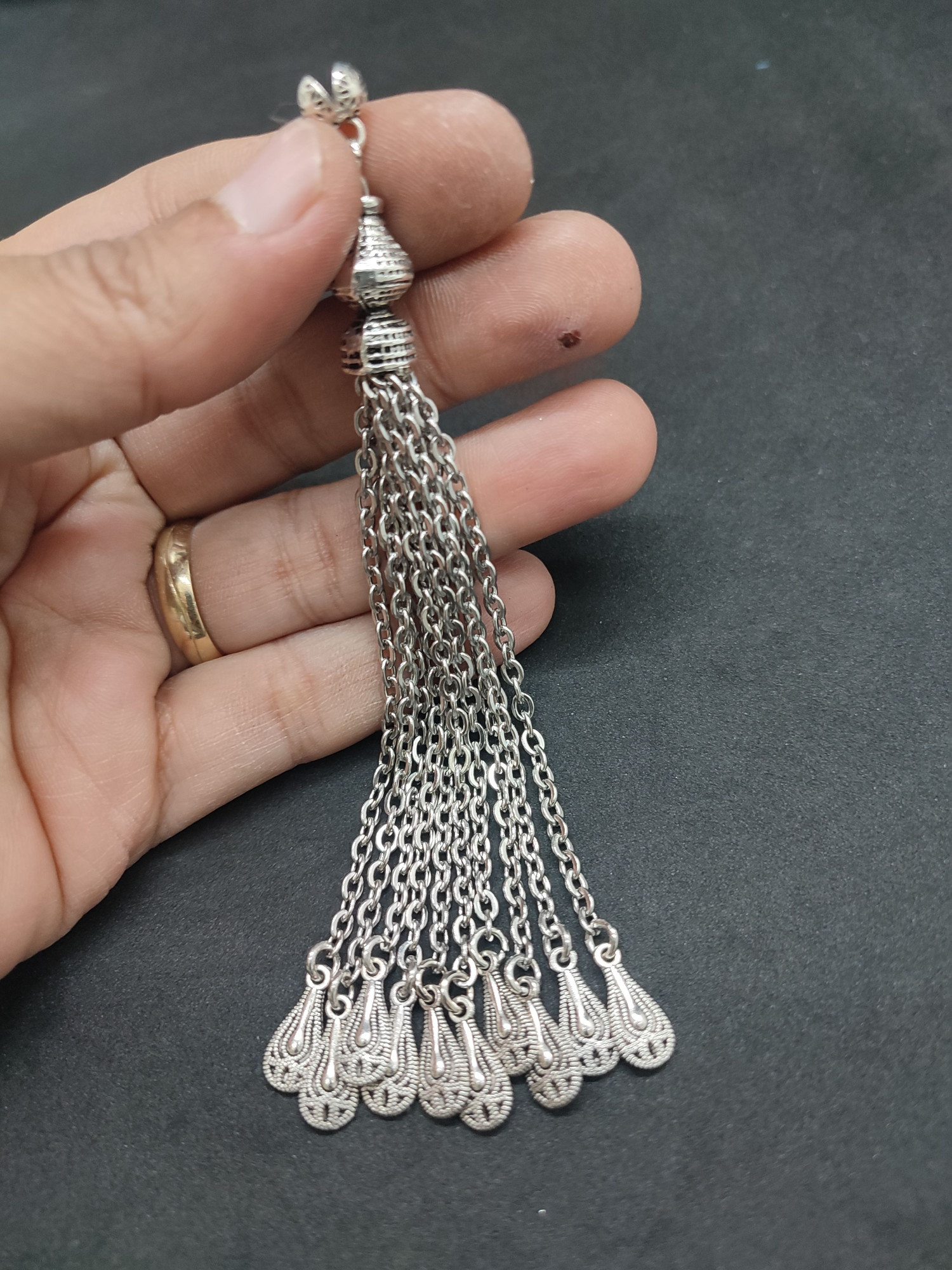 475 Ayar Gümüş Tesbi̇h Püskülü-1047 küçük resim 3