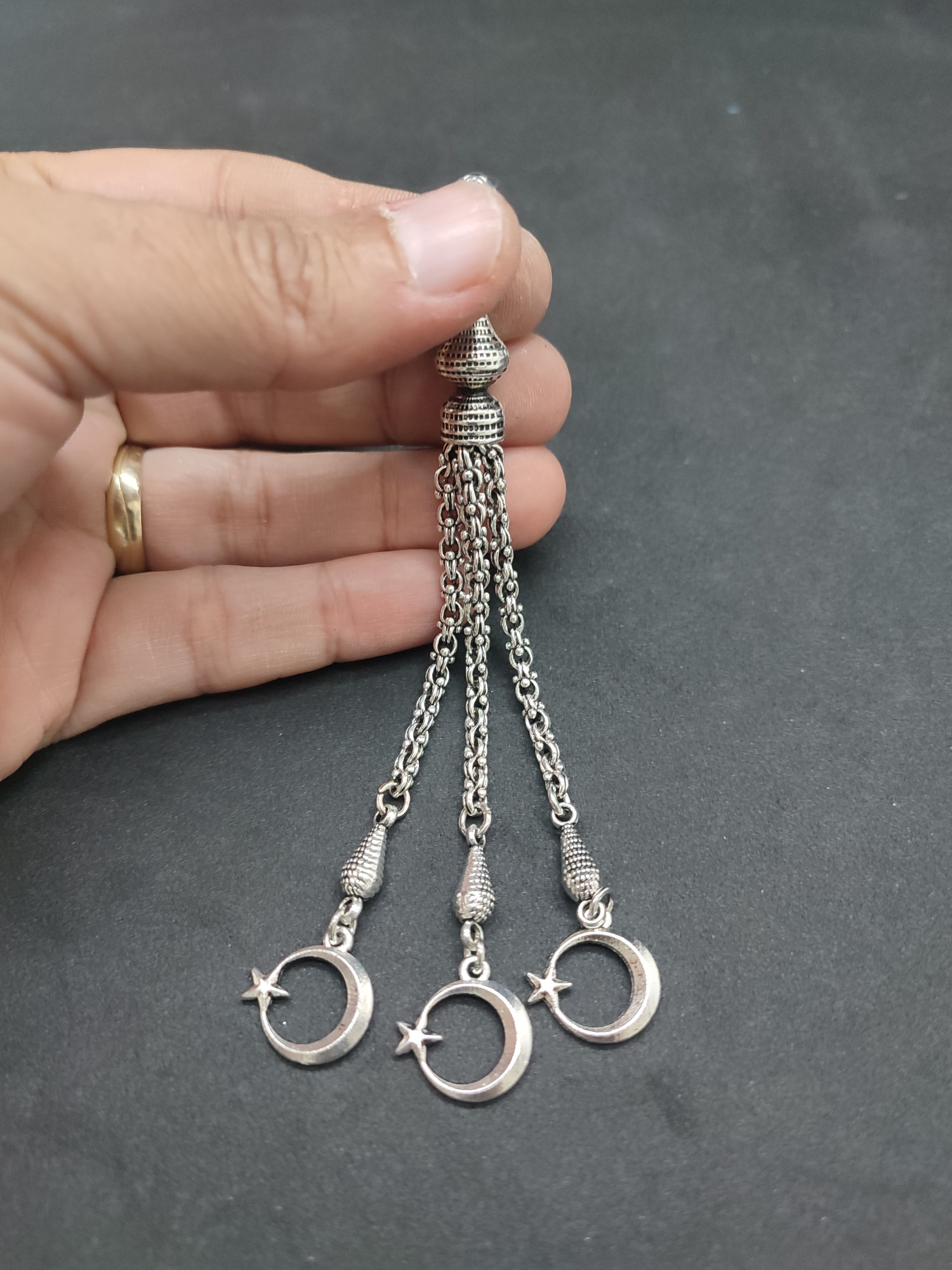 475 Ayar Gümüş Tesbi̇h Püskülü-1048 küçük resim 2