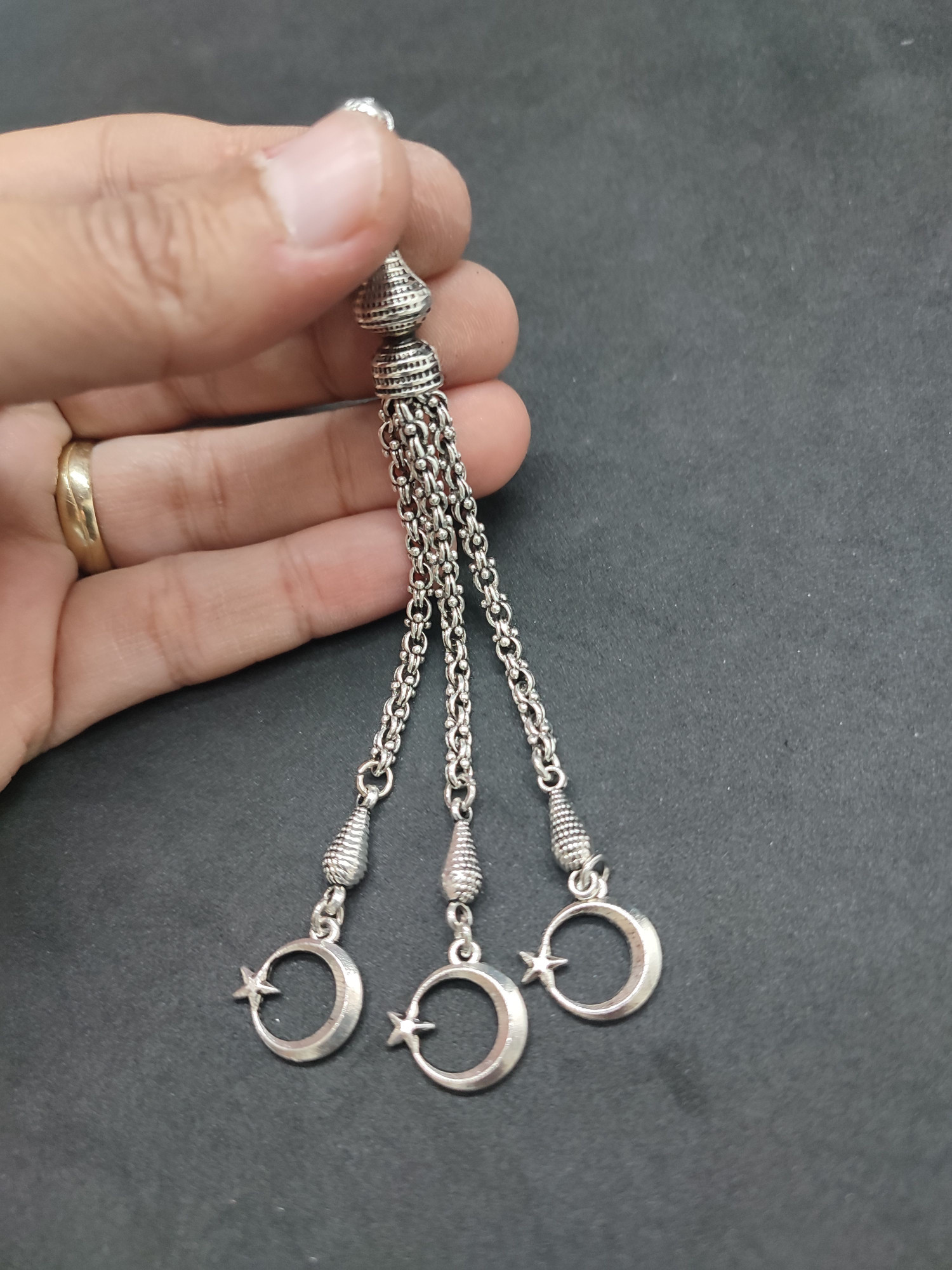 475 Ayar Gümüş Tesbi̇h Püskülü-1048 küçük resim 3