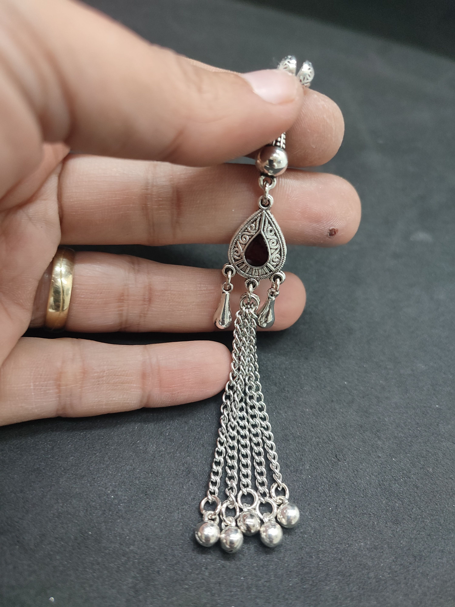 475 Ayar Gümüş Tesbi̇h Püskülü-1049