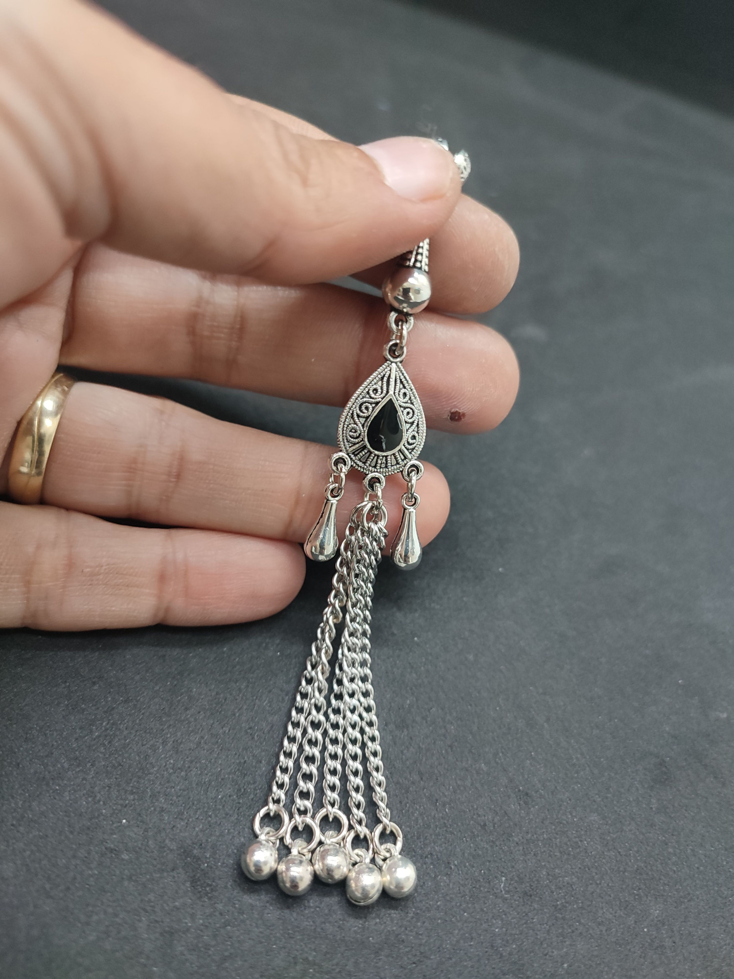 475 Ayar Gümüş Tesbi̇h Püskülü-1050