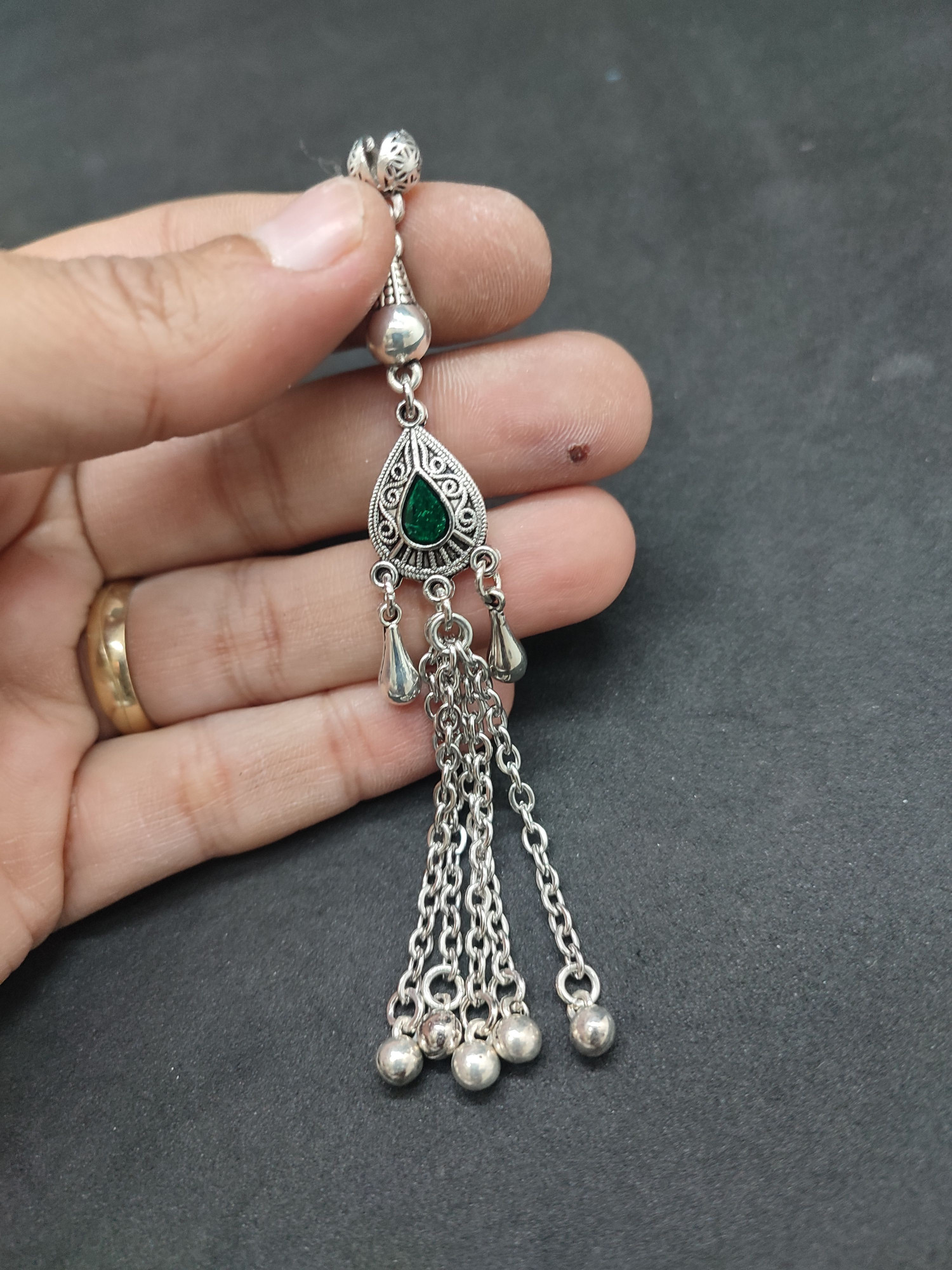 475 Ayar Gümüş Tesbi̇h Püskülü-1052 küçük resim 3