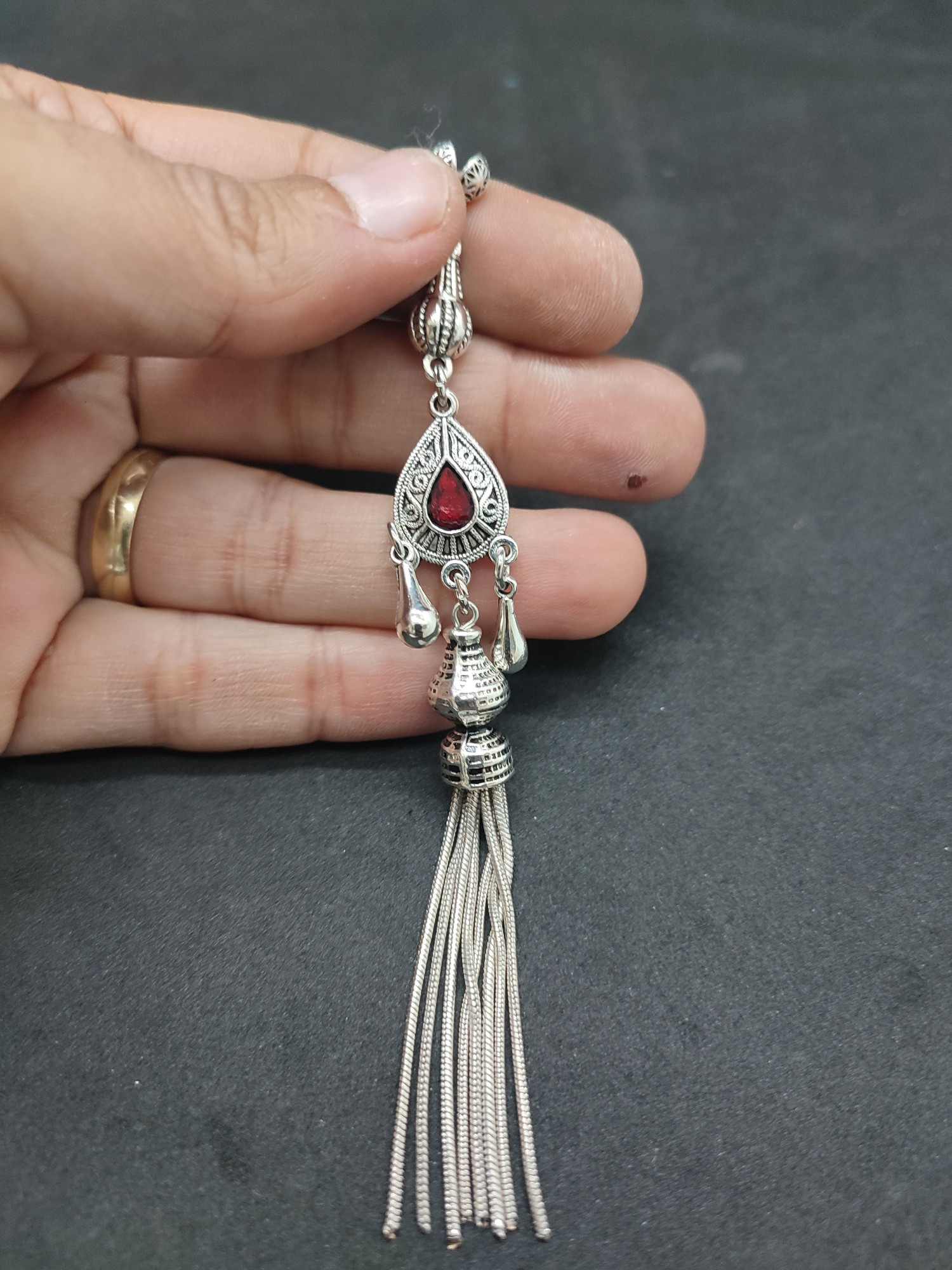 475 Ayar Gümüş Tesbi̇h Püskülü-1053