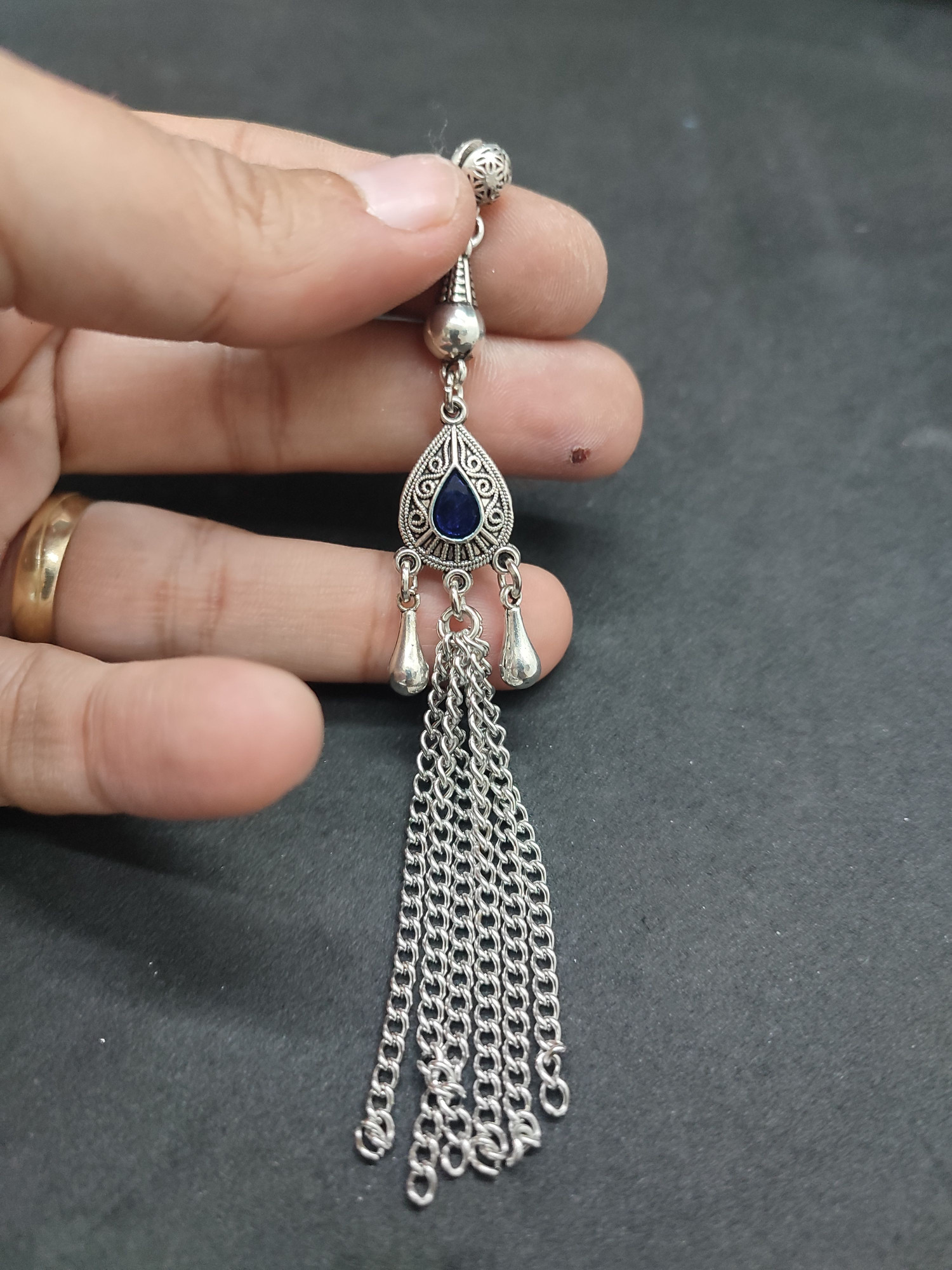 475 Ayar Gümüş Tesbi̇h Püskülü-1054