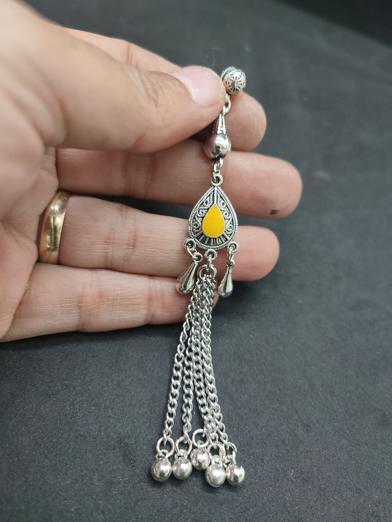 475 Ayar Gümüş Tesbi̇h Püskülü-1055 küçük resim 2