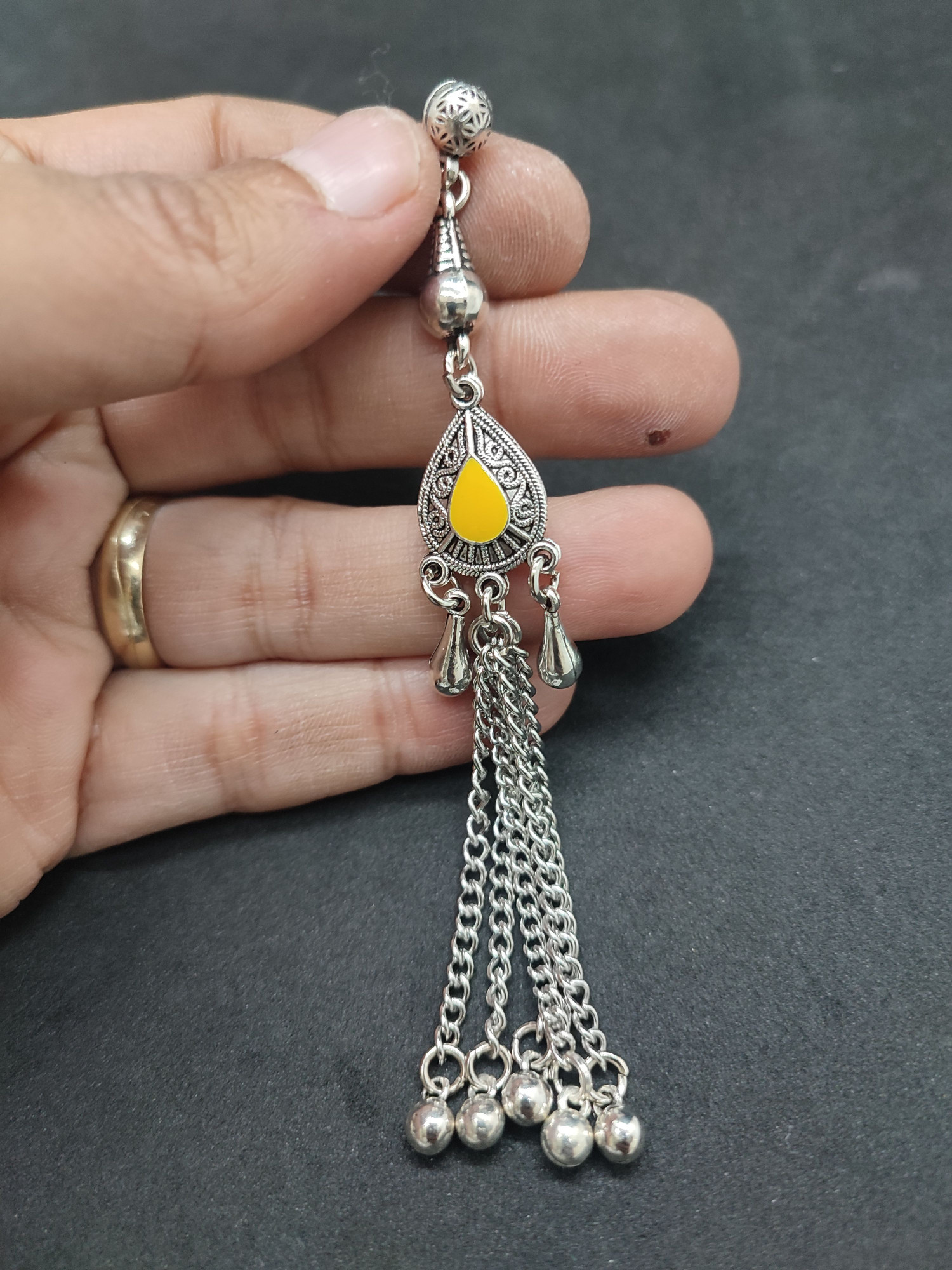 475 Ayar Gümüş Tesbi̇h Püskülü-1055 küçük resim 3