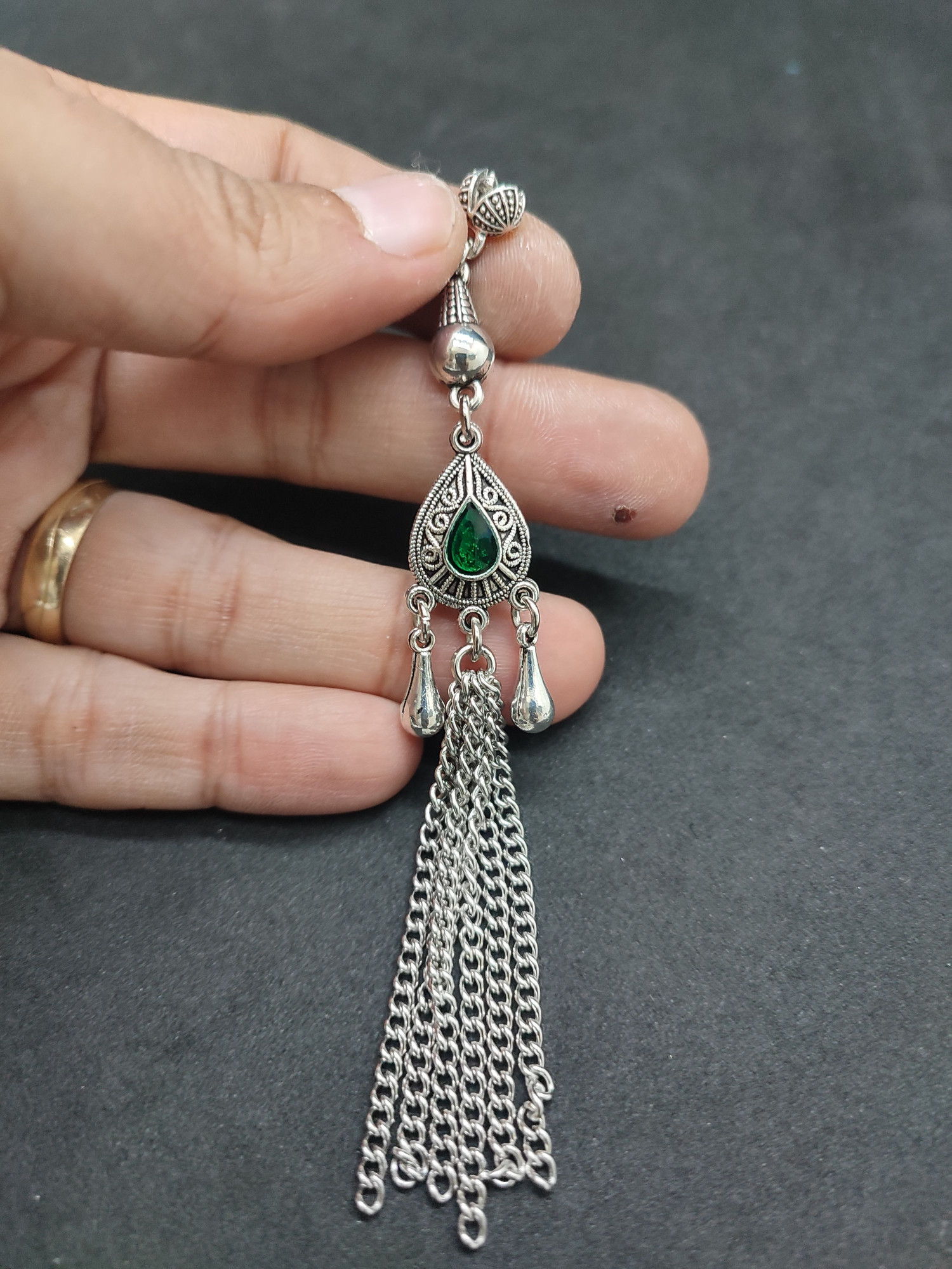 475 Ayar Gümüş Tesbi̇h Püskülü-1056 küçük resim 2