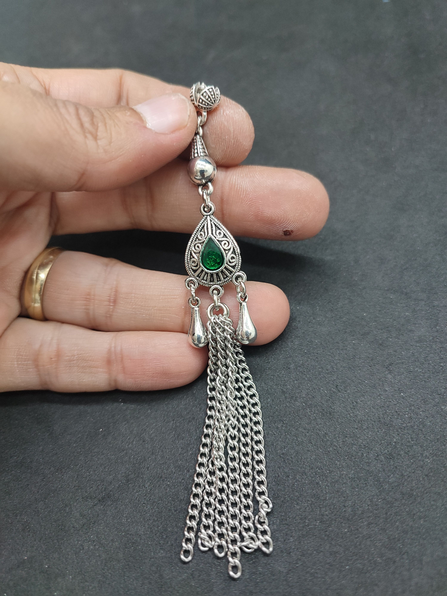 475 Ayar Gümüş Tesbi̇h Püskülü-1056 küçük resim 3