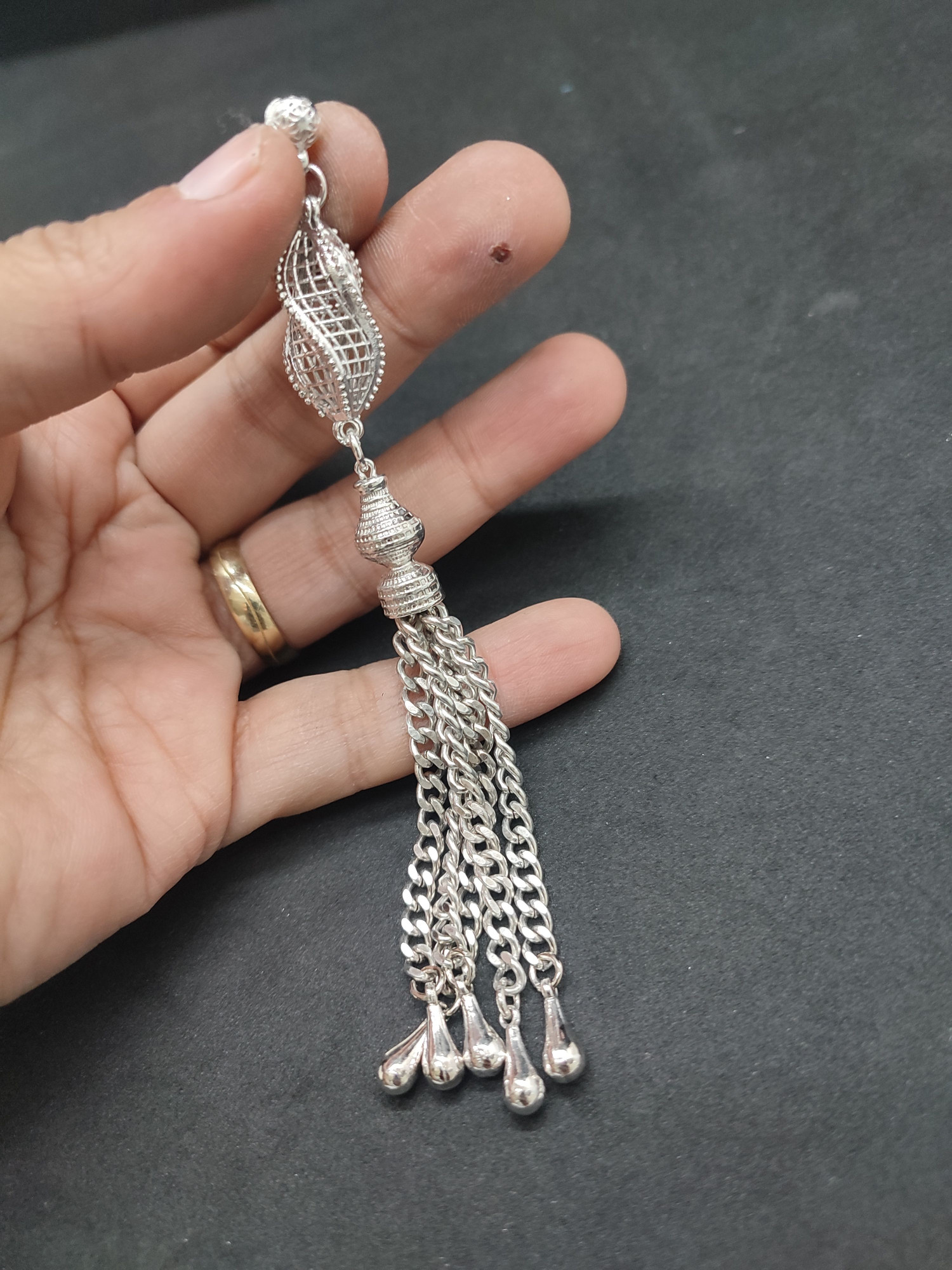 475 Ayar Gümüş Tesbi̇h Püskülü-1057 küçük resim 3