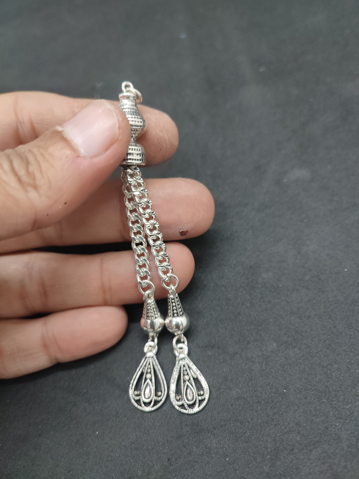 475 Ayar Gümüş Tesbi̇h Püskülü-1058 küçük resim 3