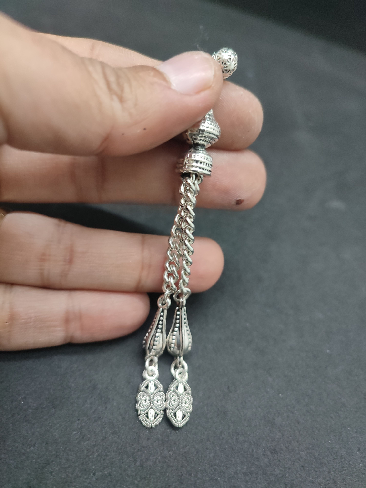 475 Ayar Gümüş Tesbi̇h Püskülü-1059 küçük resim 2