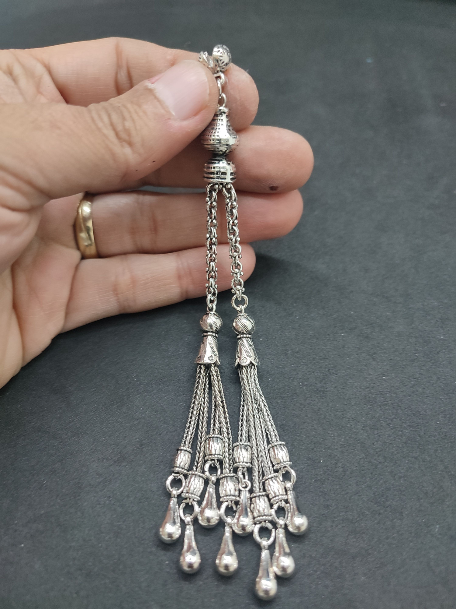 475 Ayar Gümüş Tesbi̇h Püskülü-1061 küçük resim 2