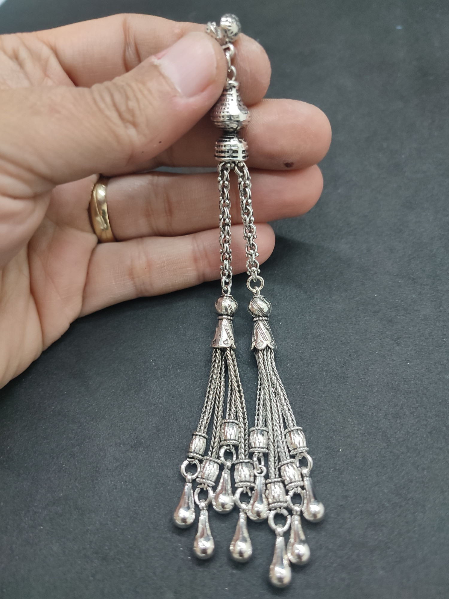 475 Ayar Gümüş Tesbi̇h Püskülü-1061 küçük resim 3