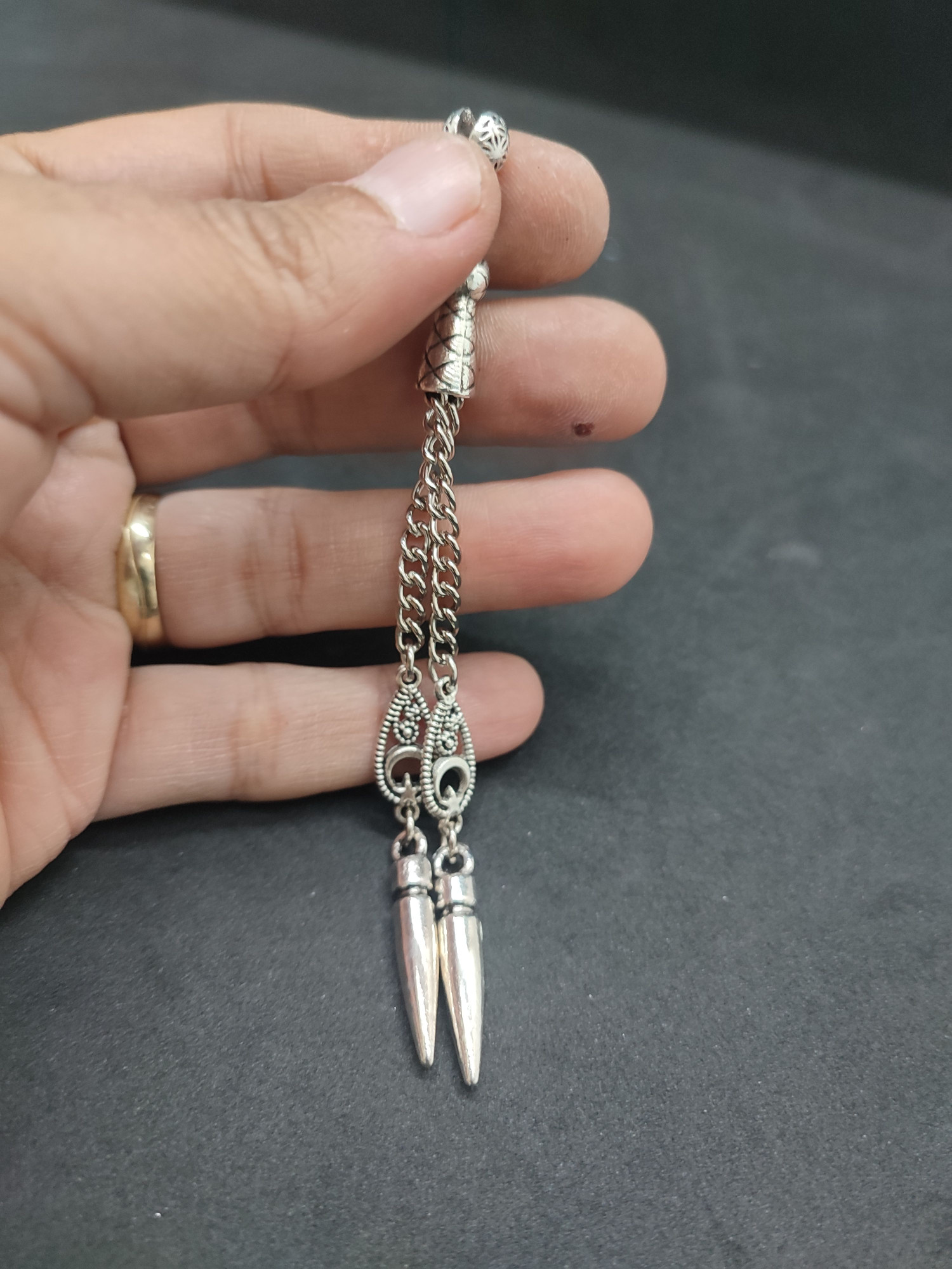 475 Ayar Gümüş Tesbi̇h Püskülü-1063 küçük resim 2