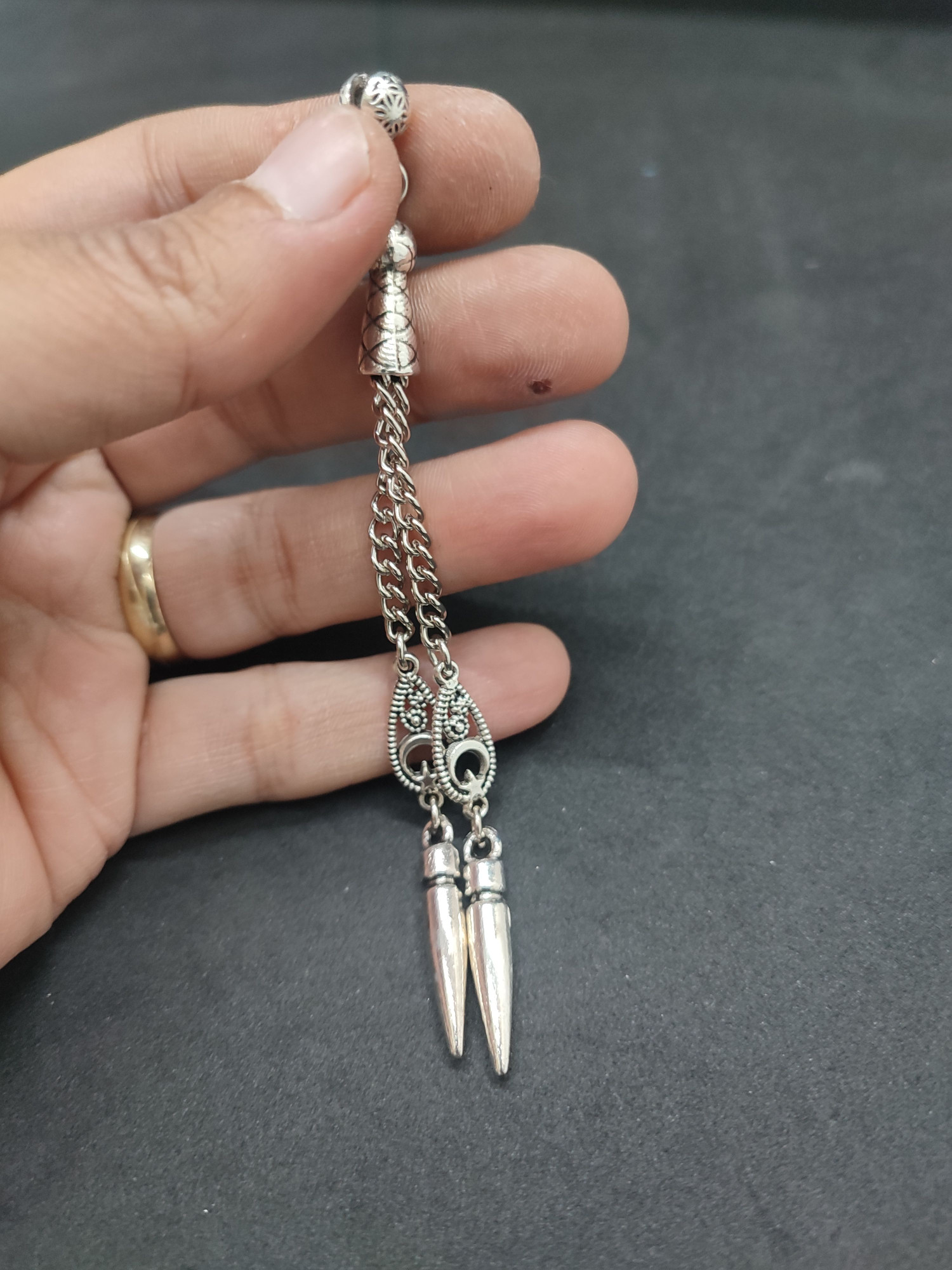 475 Ayar Gümüş Tesbi̇h Püskülü-1063 küçük resim 3