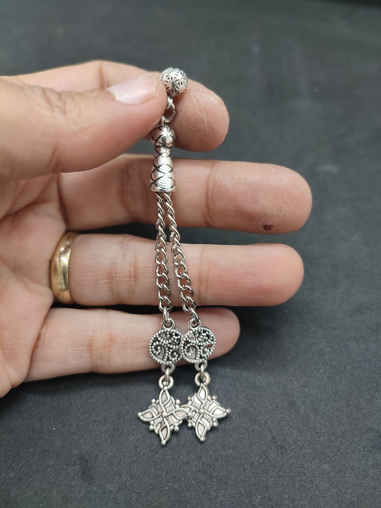 475 Ayar Gümüş Tesbi̇h Püskülü-1066 küçük resim 2