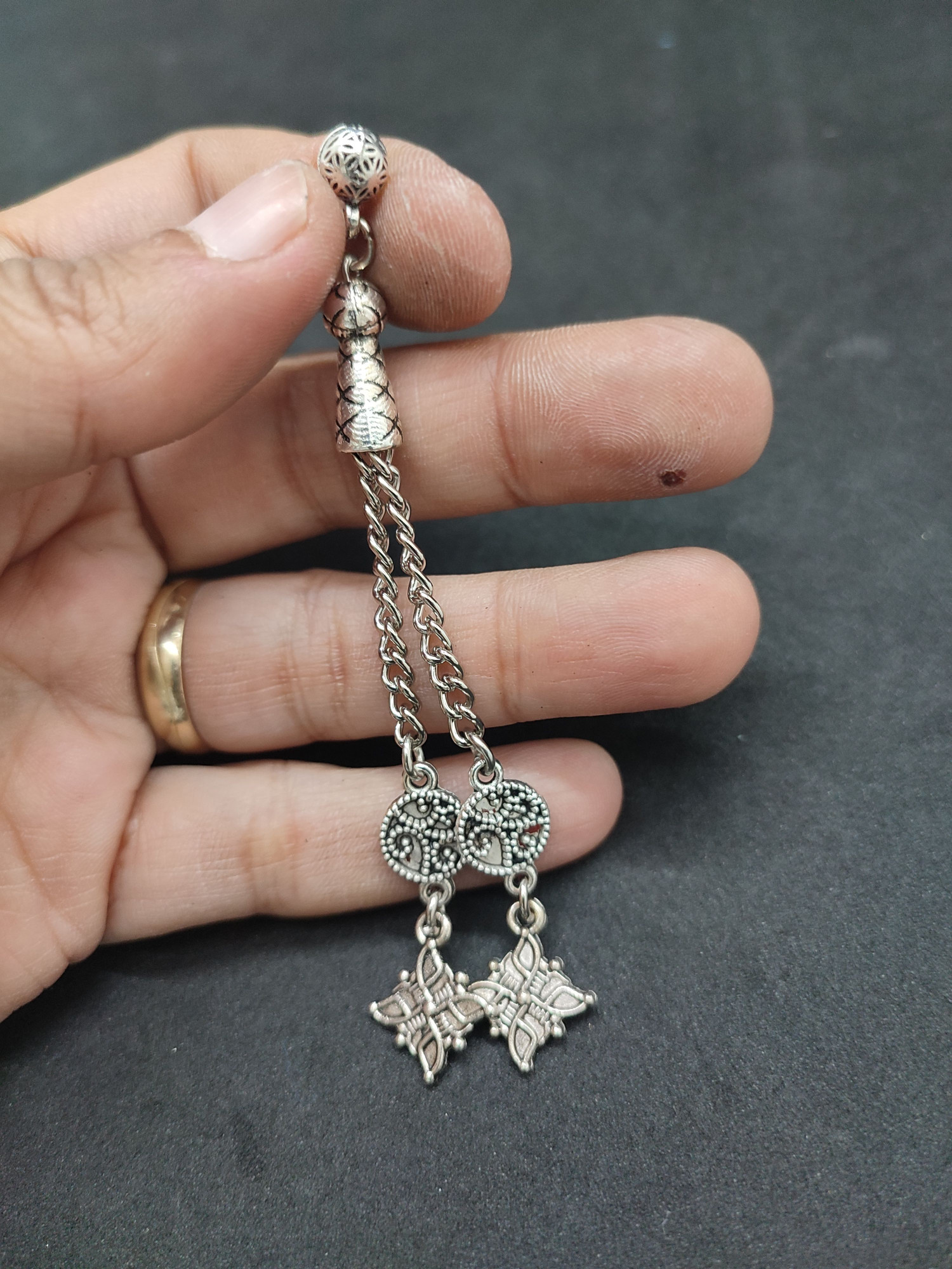 475 Ayar Gümüş Tesbi̇h Püskülü-1066 küçük resim 3