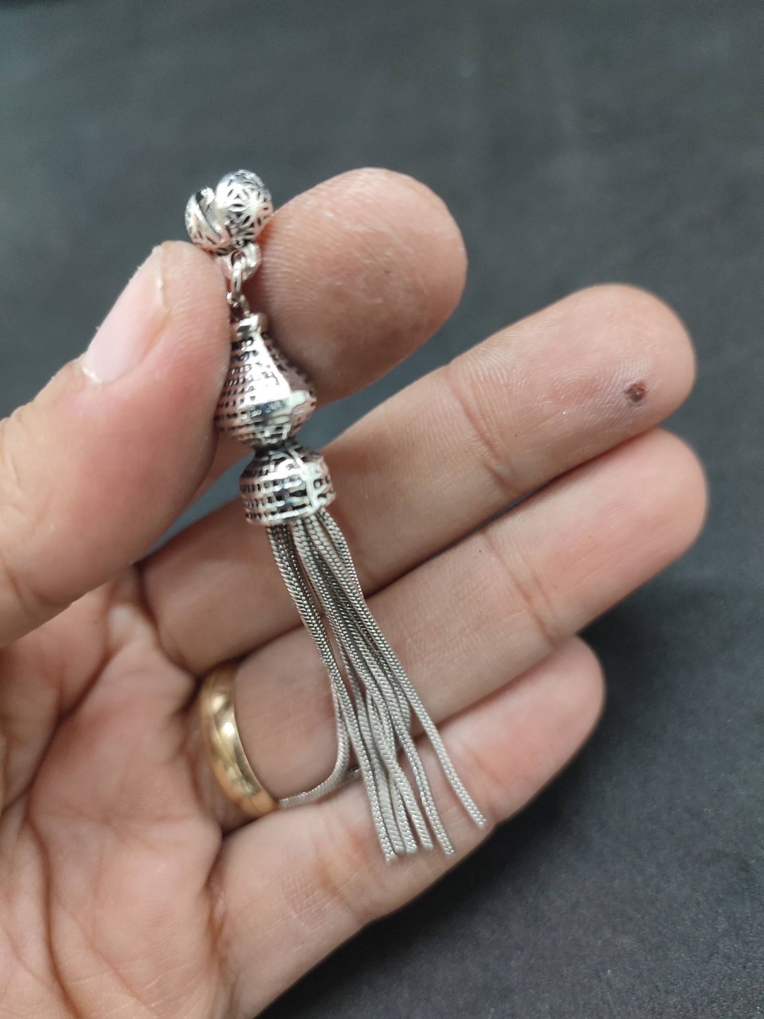 475 Ayar Gümüş Tesbi̇h Püskülü-1067 küçük resim 3