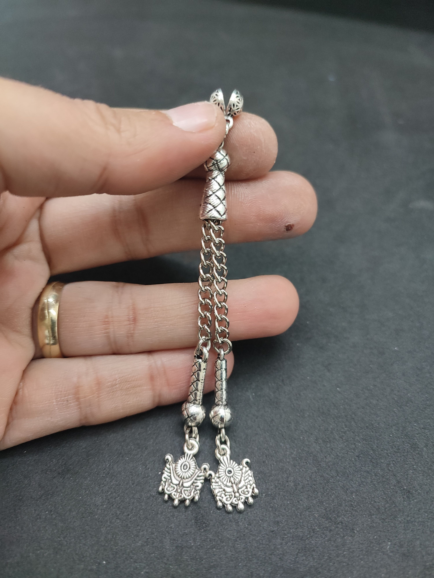 475 Ayar Gümüş Tesbi̇h Püskülü-1068 küçük resim 2