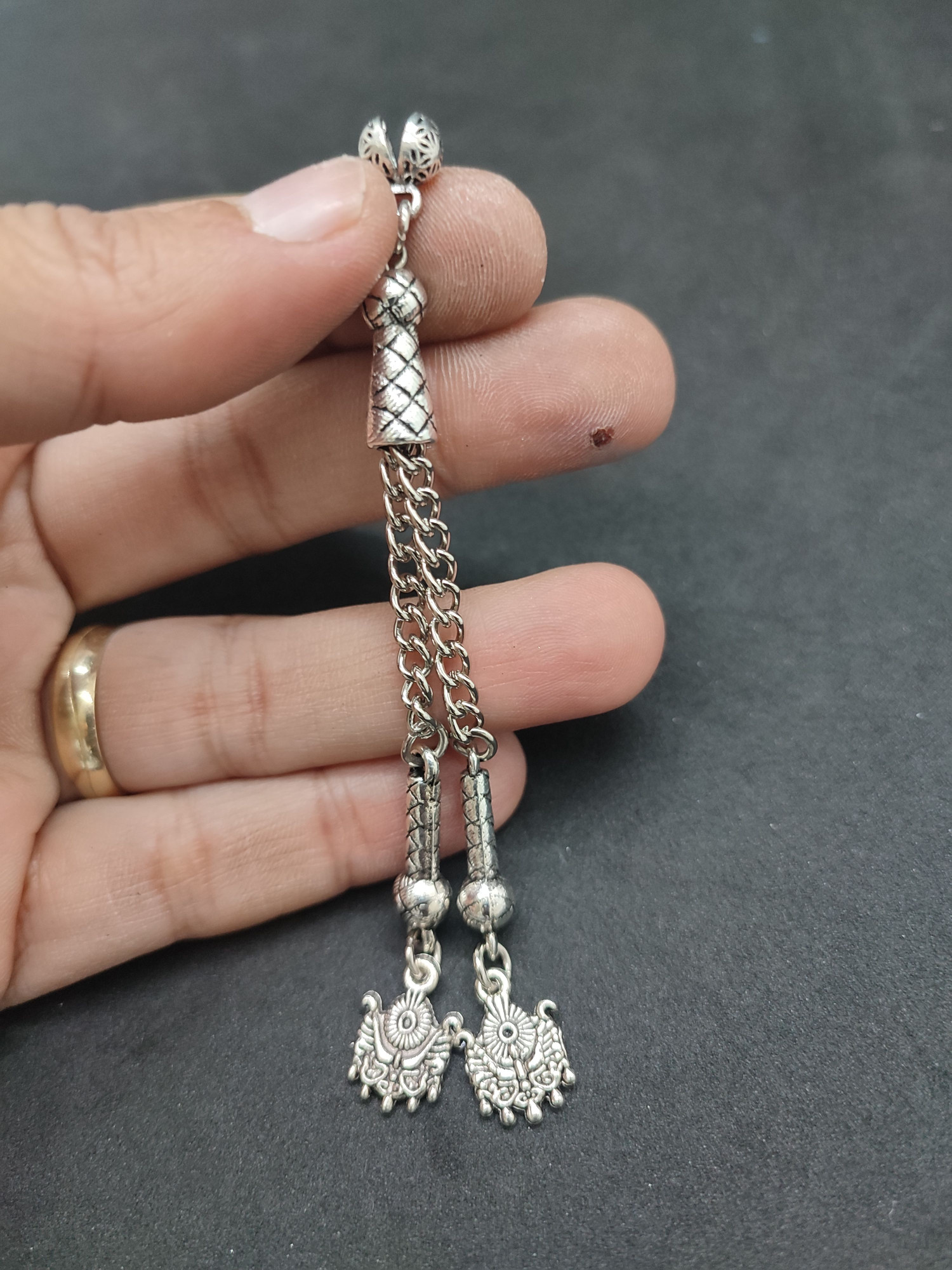 475 Ayar Gümüş Tesbi̇h Püskülü-1068 küçük resim 3