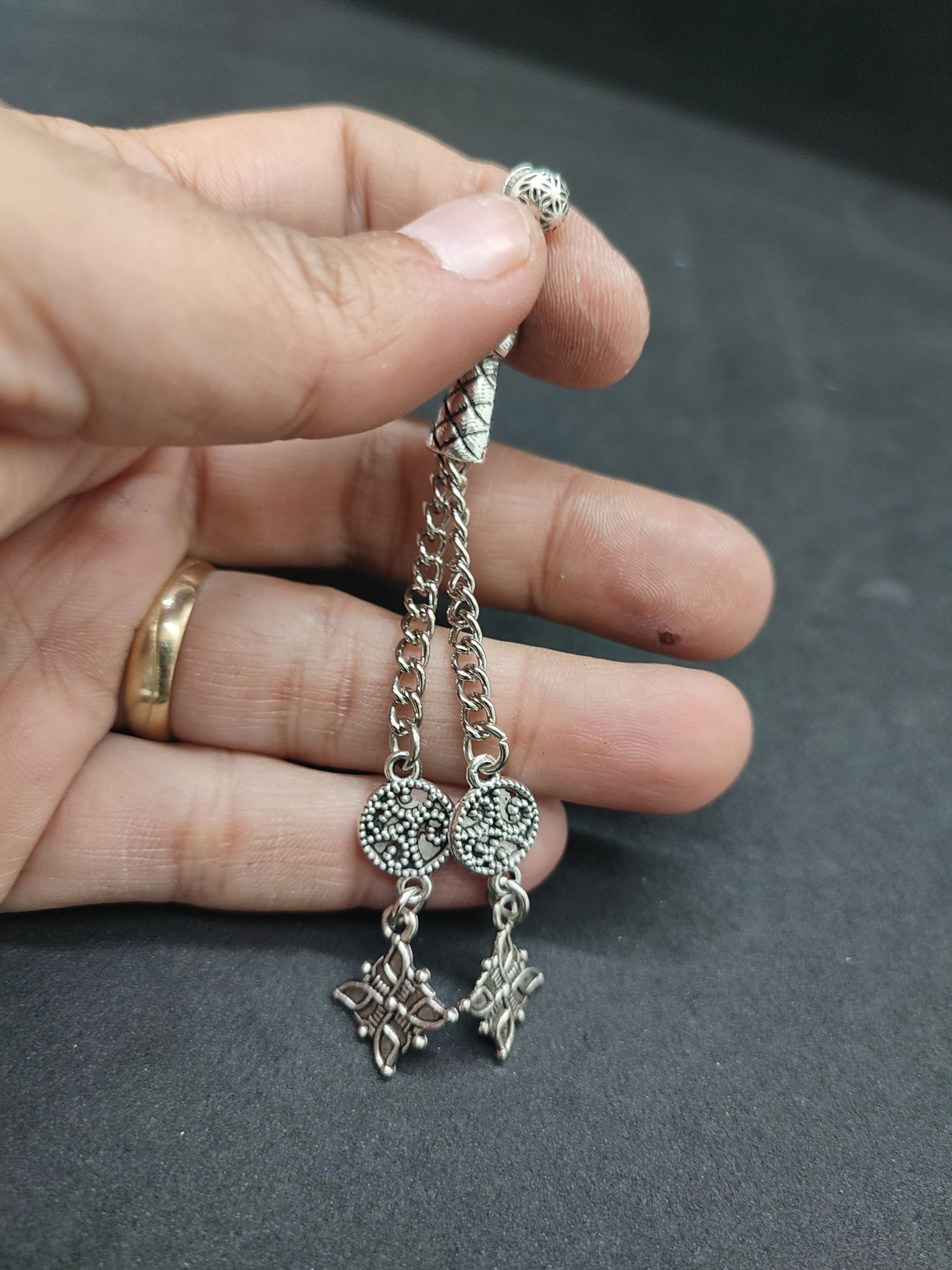 475 Ayar Gümüş Tesbi̇h Püskülü-1069 küçük resim 2