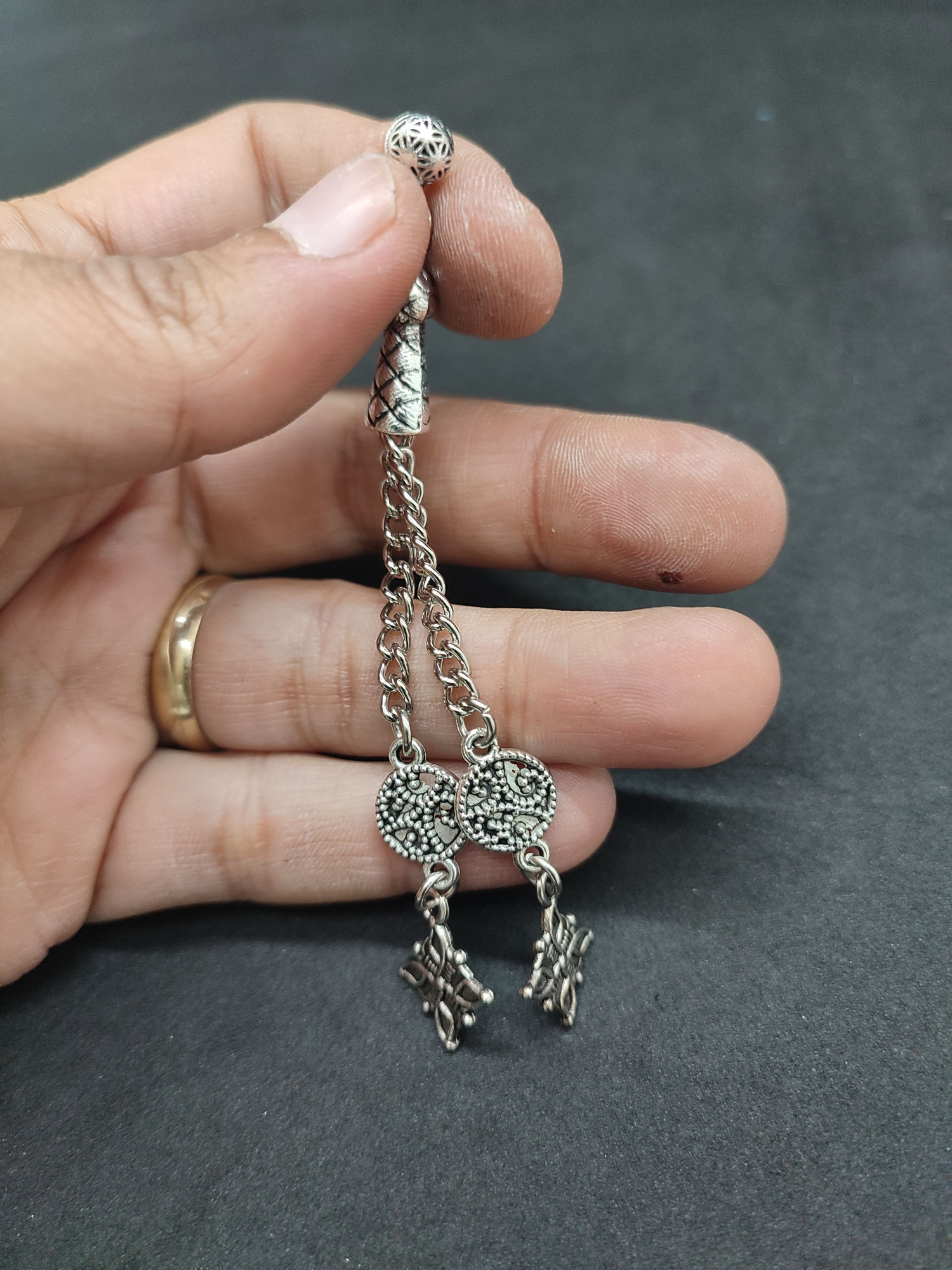 475 Ayar Gümüş Tesbi̇h Püskülü-1069 küçük resim 3