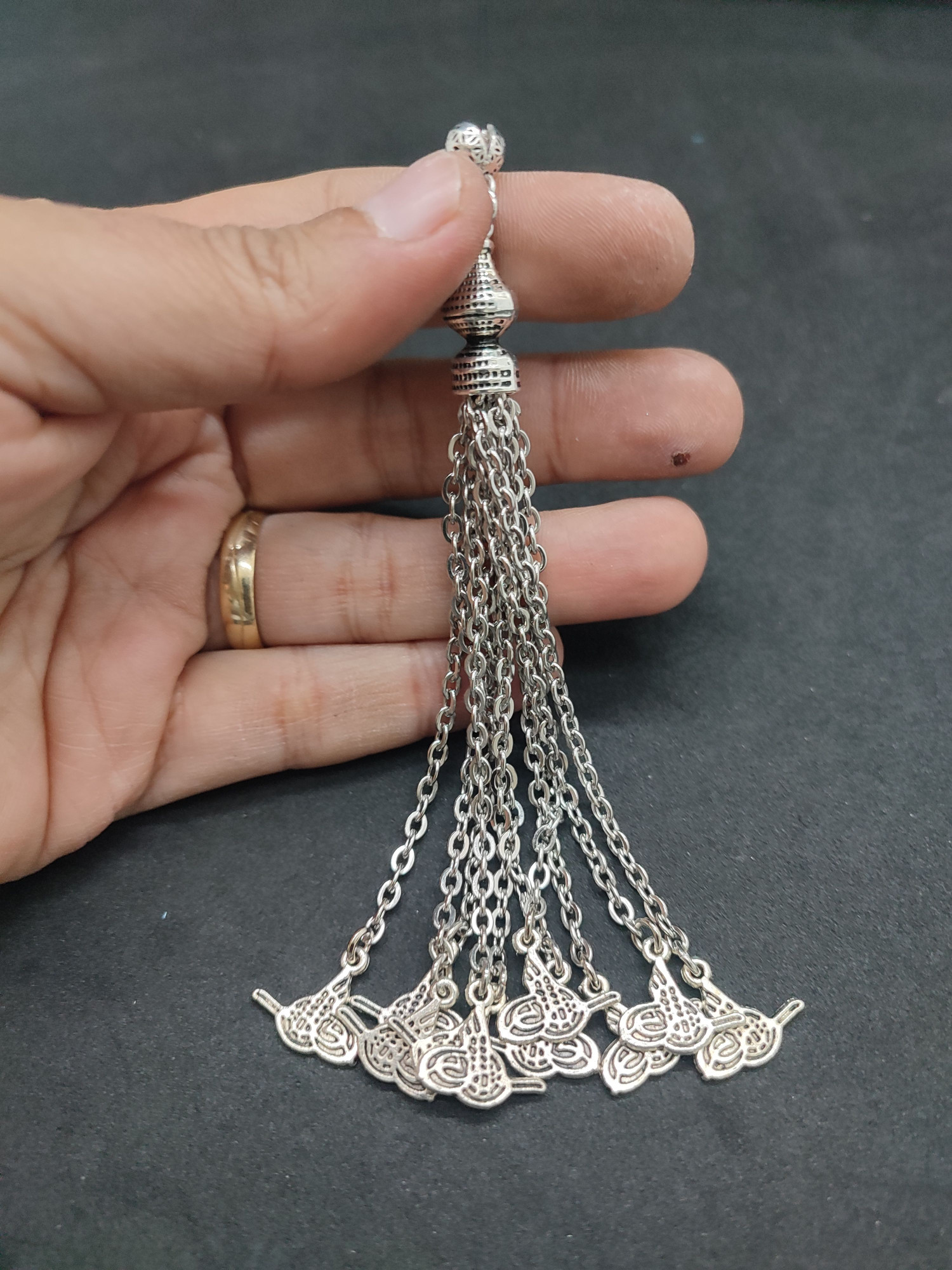 475 Ayar Gümüş Tesbi̇h Püskülü-1070 küçük resim 2