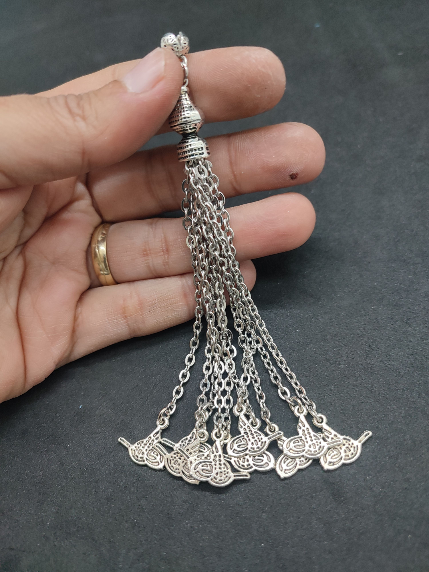 475 Ayar Gümüş Tesbi̇h Püskülü-1070 küçük resim 3