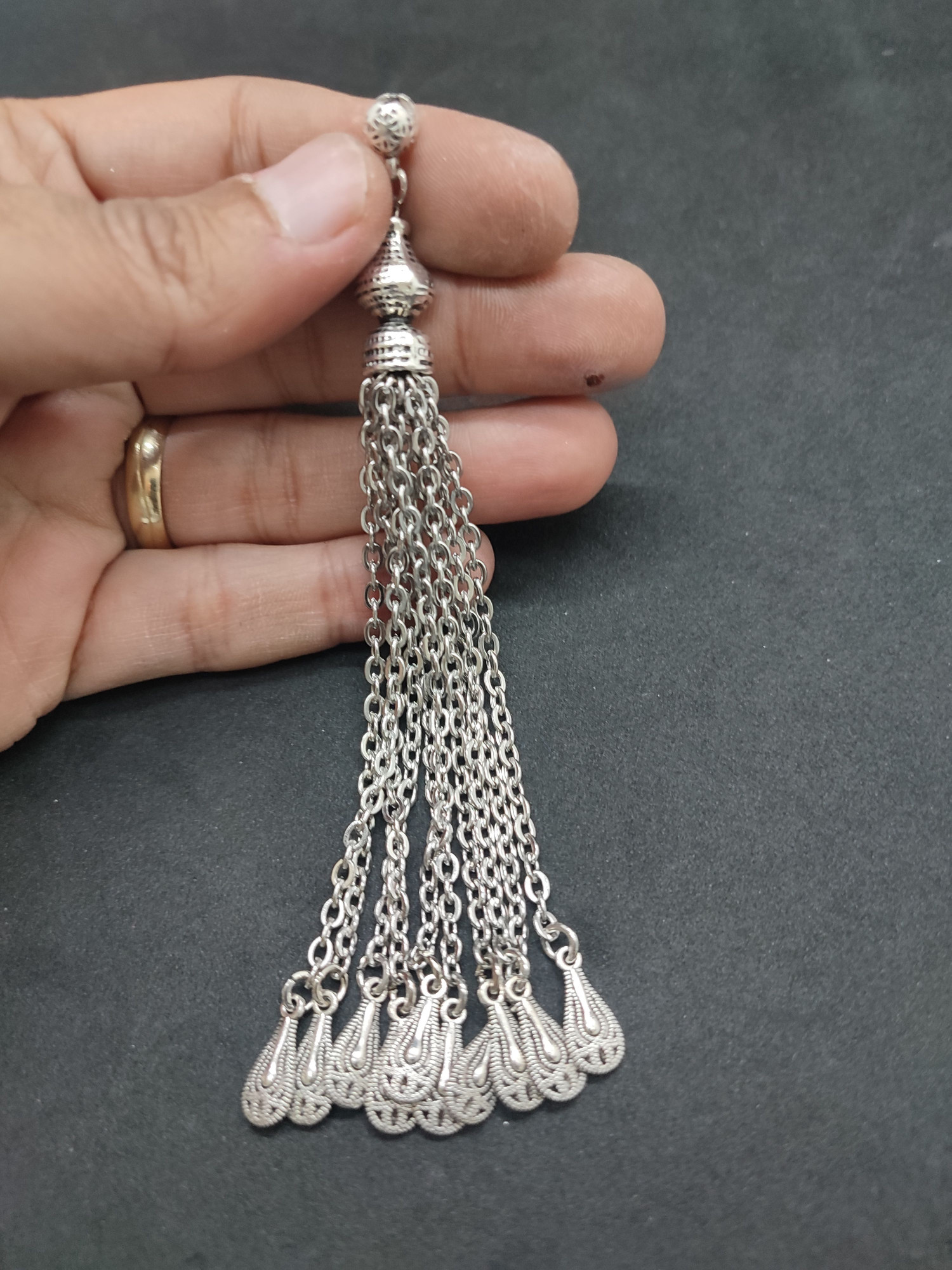 475 Ayar Gümüş Tesbi̇h Püskülü-1071 küçük resim 3