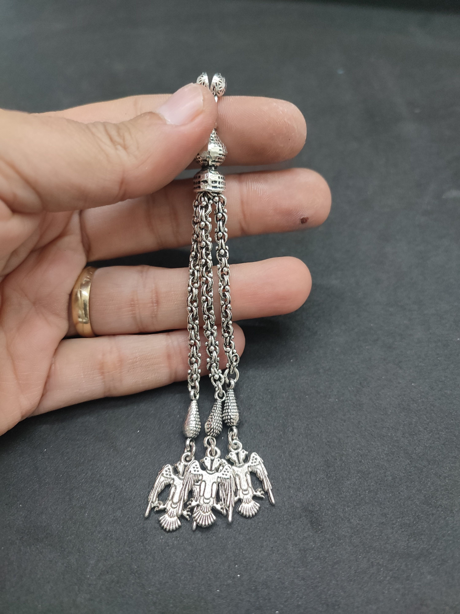 475 Ayar Gümüş Tesbi̇h Püskülü-1072 küçük resim 2