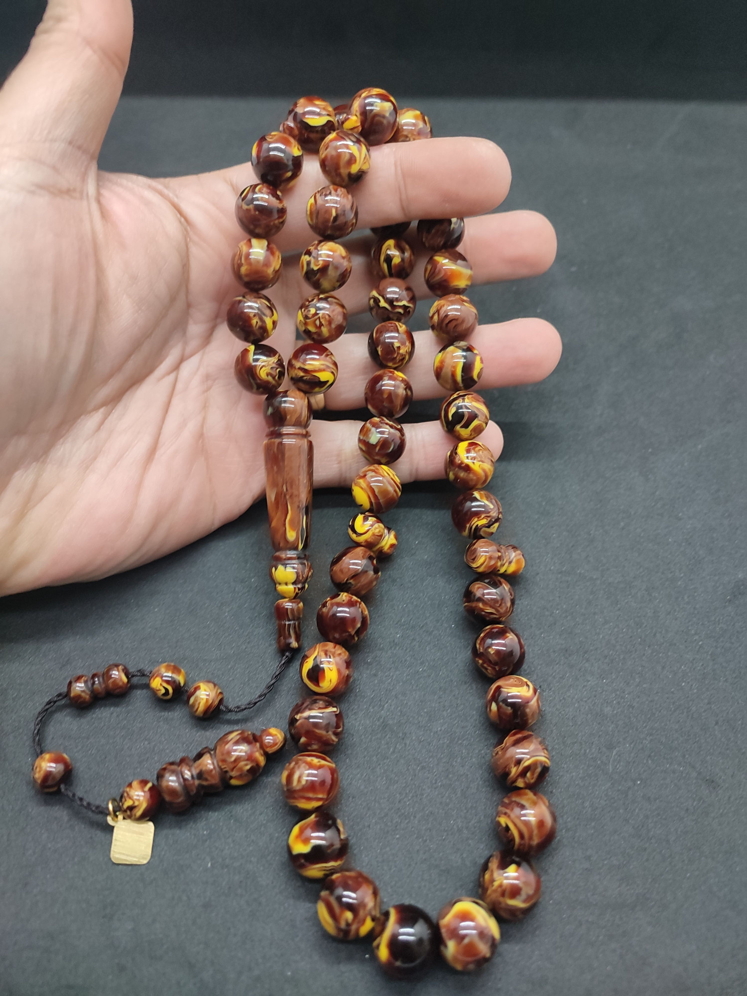 Junai̇d Hasan Usta Eseri̇ 45 Habbe İri̇ Boy Eski̇ Obejden Katali̇n Sertifikalı 9459 küçük resim 3