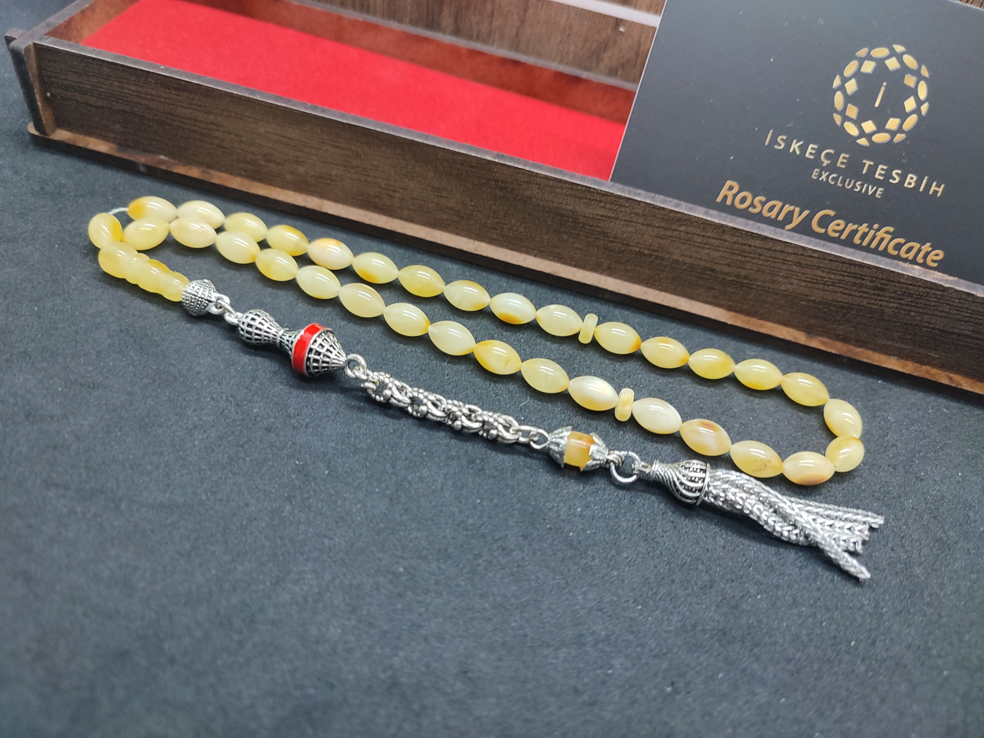 Ahşap Kutulu 475 Ayar Gümüş Püsküllü Kalingrad Kaya Damla 9.20 Gr. Sertifikalı 9460 küçük resim 3