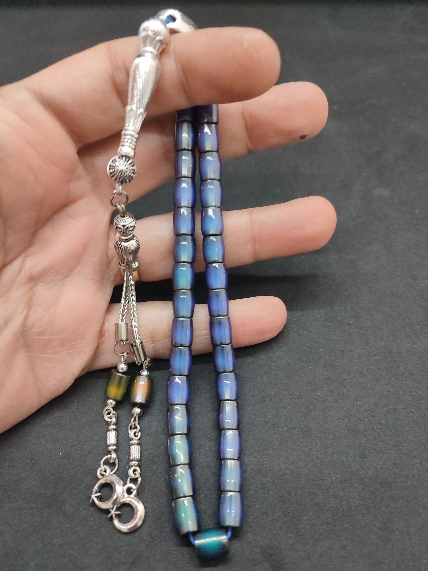 El Isısına Göre 7 Renk Değiştiren His Taşı Sertifikalı 9473 küçük resim 3