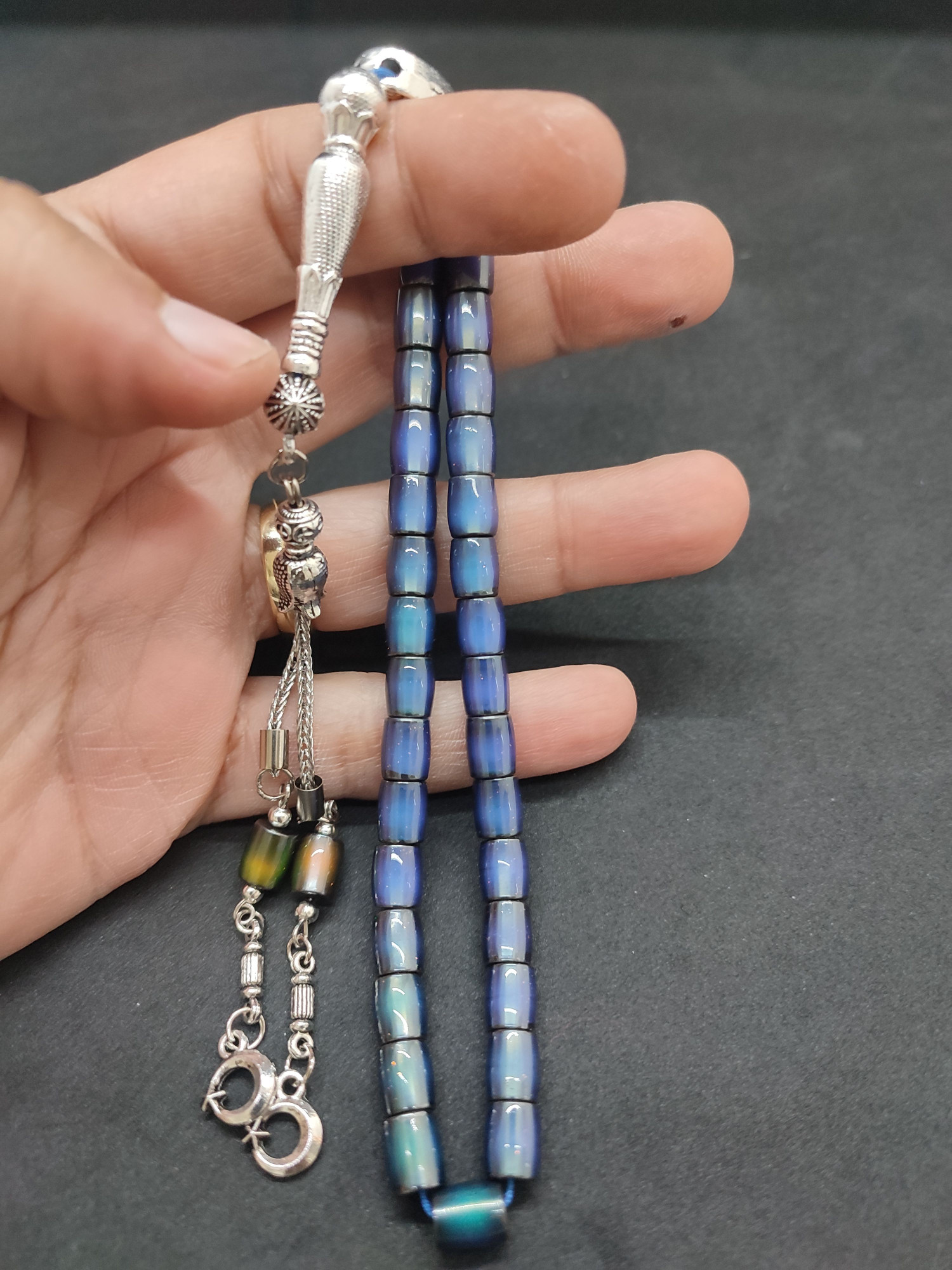 El Isısına Göre 7 Renk Değiştiren His Taşı Sertifikalı 9473 küçük resim 5