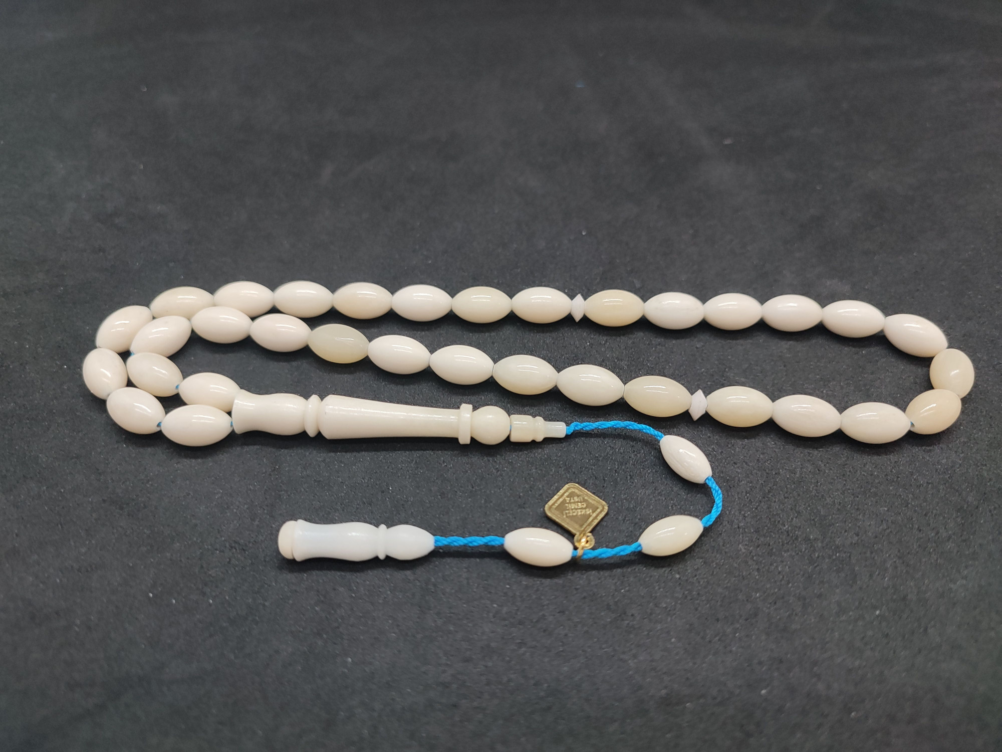 İskeçeli Cemil Usta Eseri Çift Zımpara Çİft Cila Deve Kemiği Sertifikalı 9475 küçük resim 2