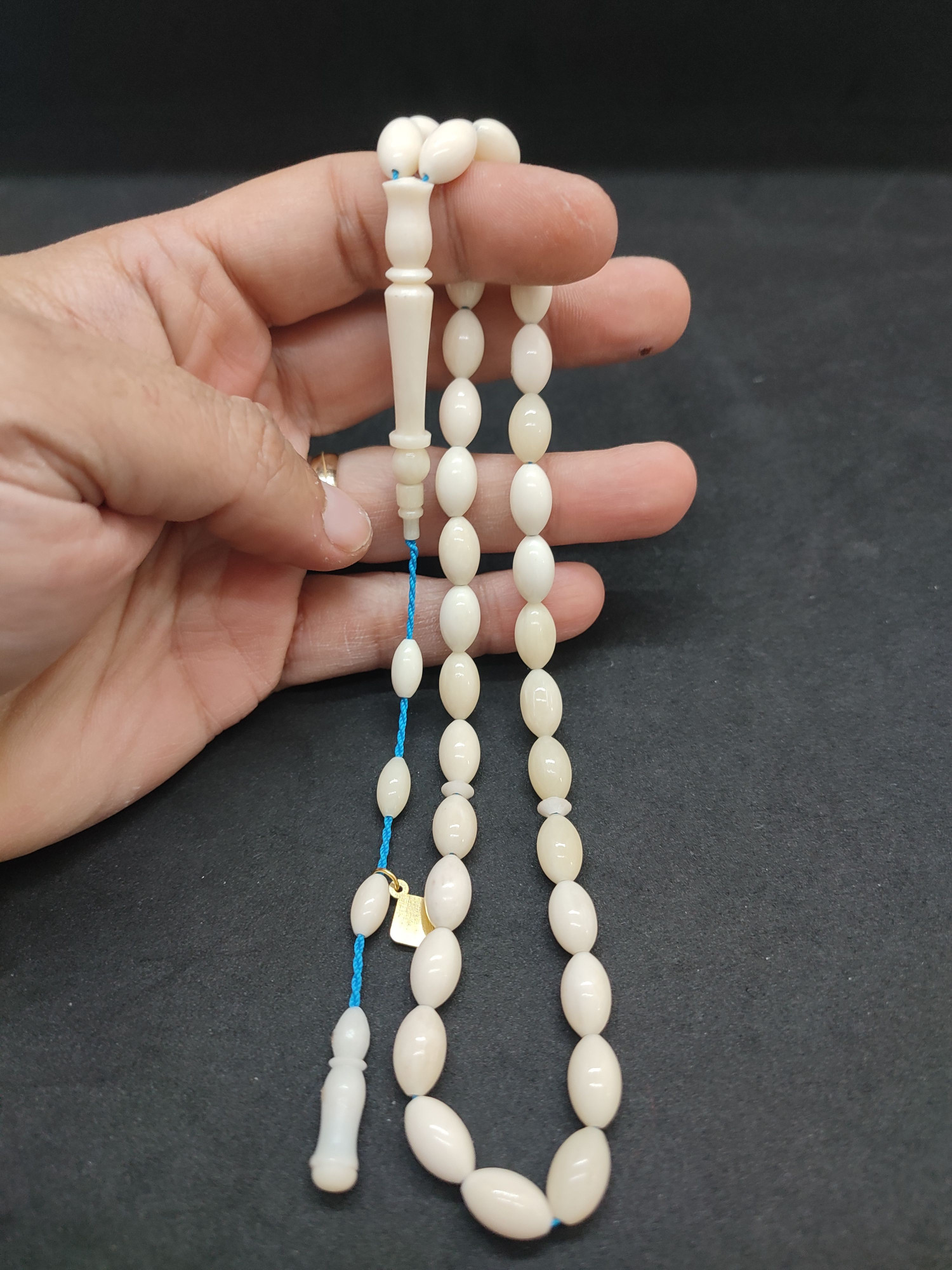 İskeçeli Cemil Usta Eseri Çift Zımpara Çİft Cila Deve Kemiği Sertifikalı 9475 küçük resim 5